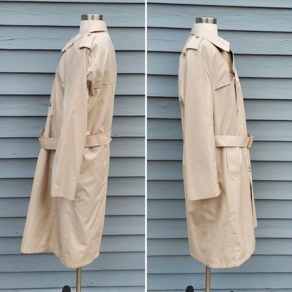 Vintage Vintage 80s Towncraft Double Breasted Belted British Khaki F Size US L / EU 52-54 / 3 - 3 Thumbnail