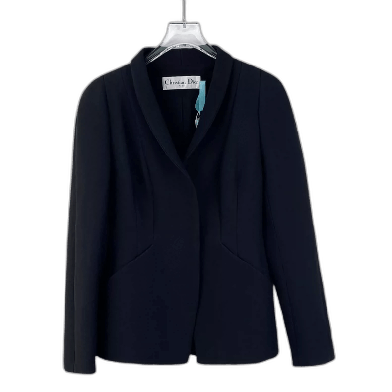 Dior Christian Dior Black Wool Long Sleeve Blazer-2505 Size XXS / US 00 / IT 34 - 1 Thumbnail