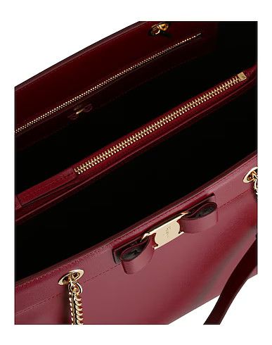 Salvatore Ferragamo o1s1rm1124 Size: OS / Vara Bow Leather Tote Bag in Carmine Size ONE SIZE - 5 Thumbnail