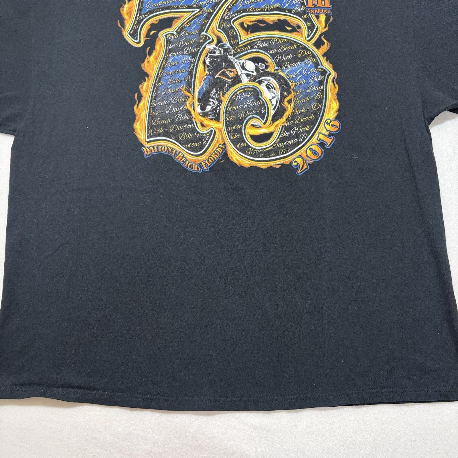 Gildan Daytona Beach Bike Week 2016 3XL 75th Annual Graphic T Shirt Size US XXL / EU 58 / 5 - 3 Thumbnail