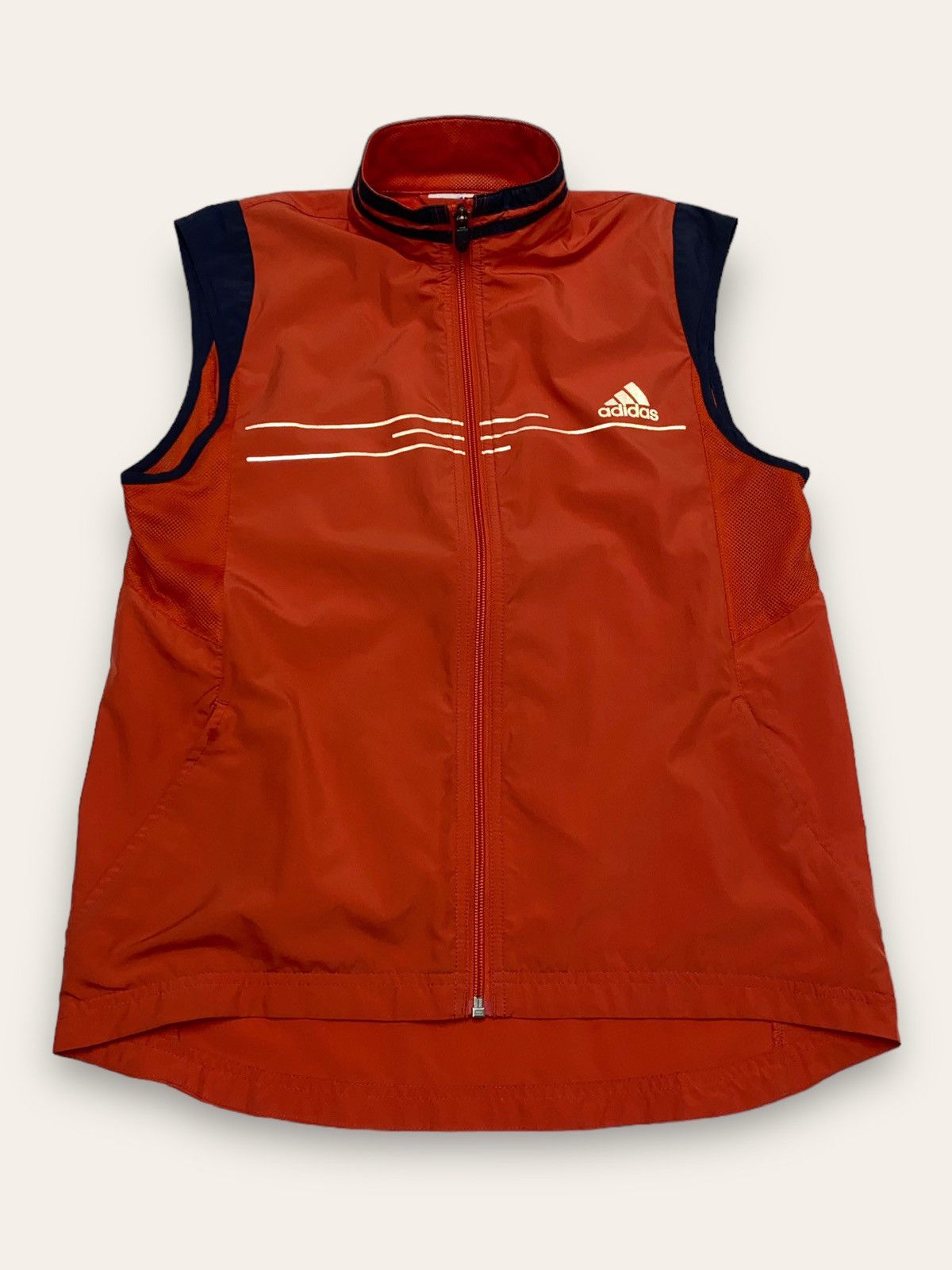 Adidas 2000 Vintage ADIDAS Orange Superlight Hiking Vest Reflective Size US S / EU 44-46 / 1 - 1 Thumbnail
