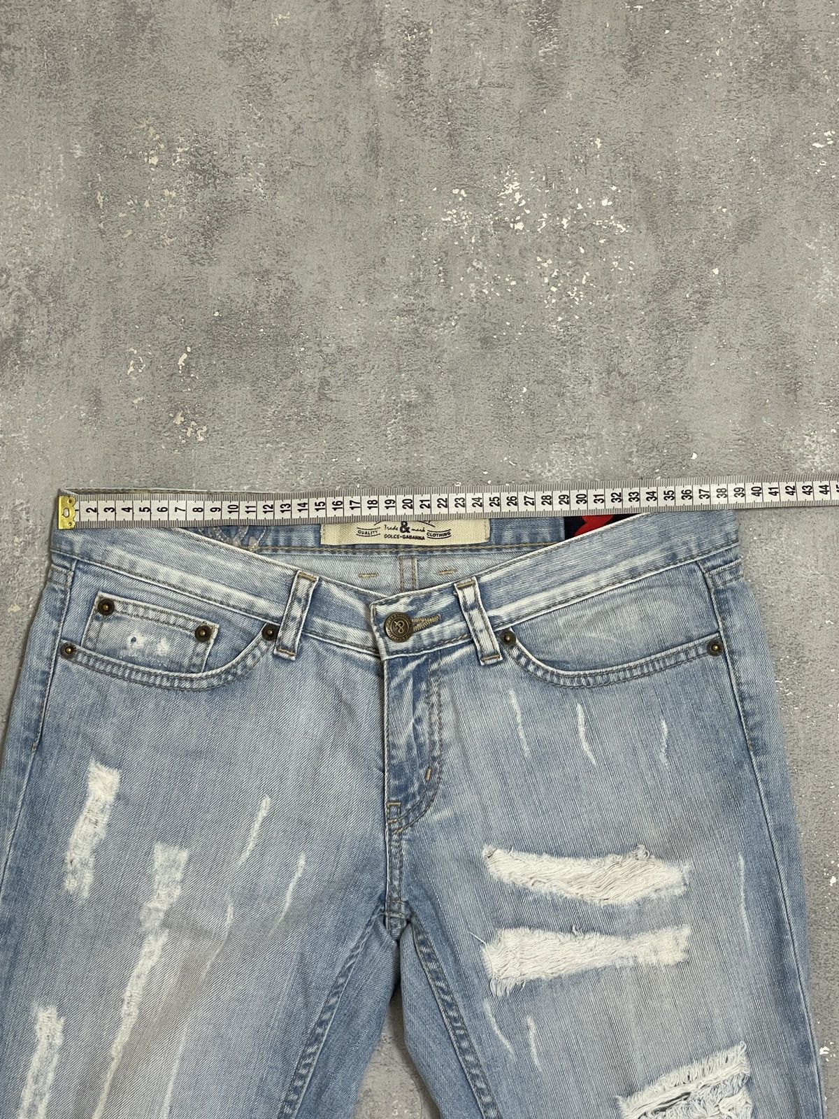 Dolce & Gabbana Vintage Dolce&Gabbana Y2K Archive Distressed Denim Jeans Size 30" / US 8 / IT 44 - 17 Thumbnail