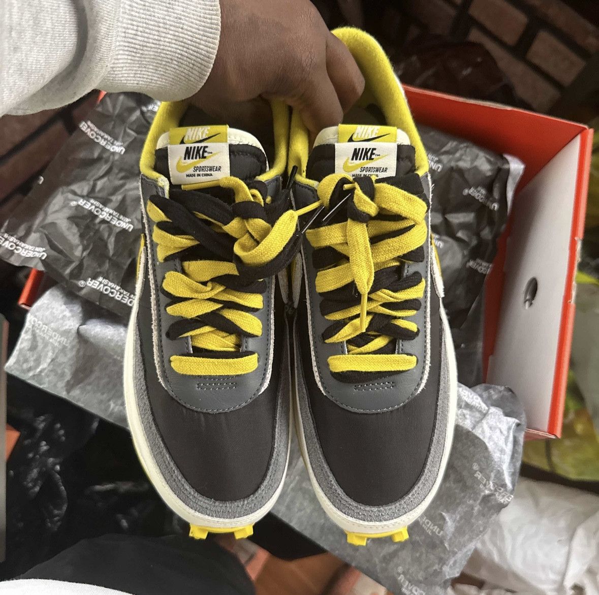 Shoes Nike China Undercover Nike Ld Waffle Sacai Undercover Black Bright  Citron