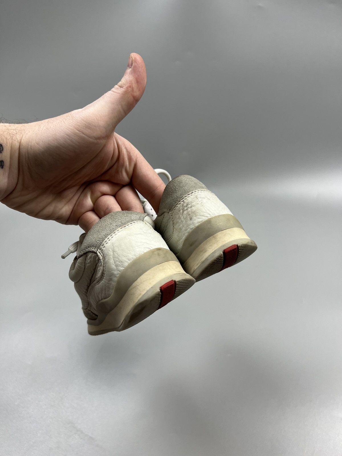 Prada × Vintage Kid's Vintage Prada Leather Sneakers (Y0644) Size US 5 / EU 37 - 7 Thumbnail