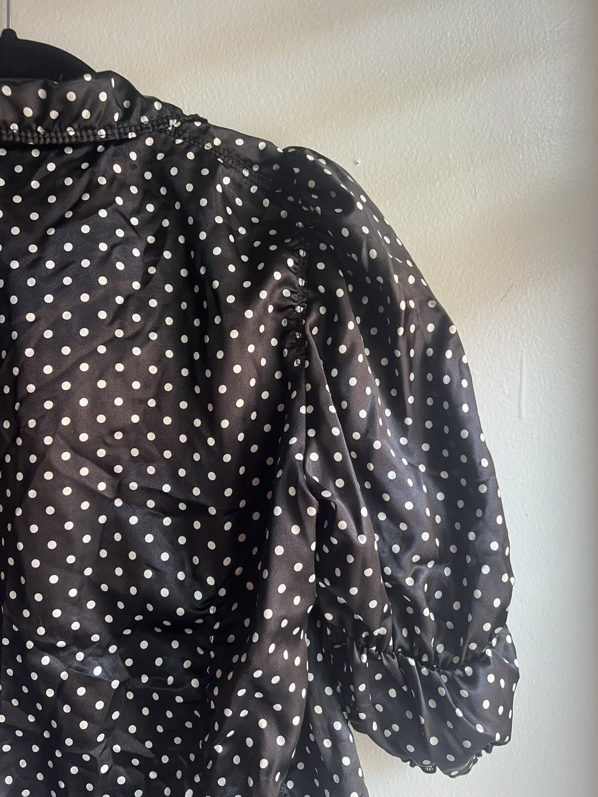 Comme des Garcons PLAY Black And White Polka Dot Blouse Button Up Size S / US 4 / IT 40 - 2 Thumbnail