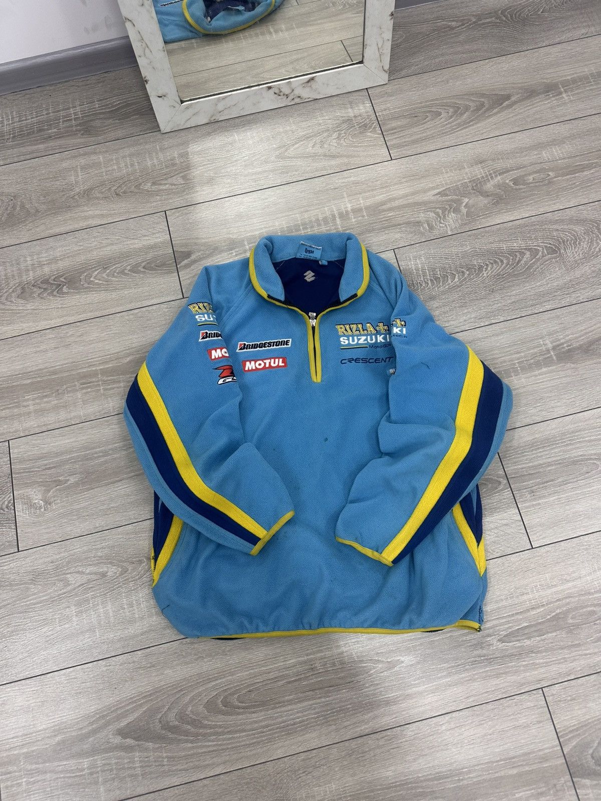 Vintage Suzuki Moto Racing Fleece Jacket Size US M / EU 48-50 / 2 - 1 Thumbnail