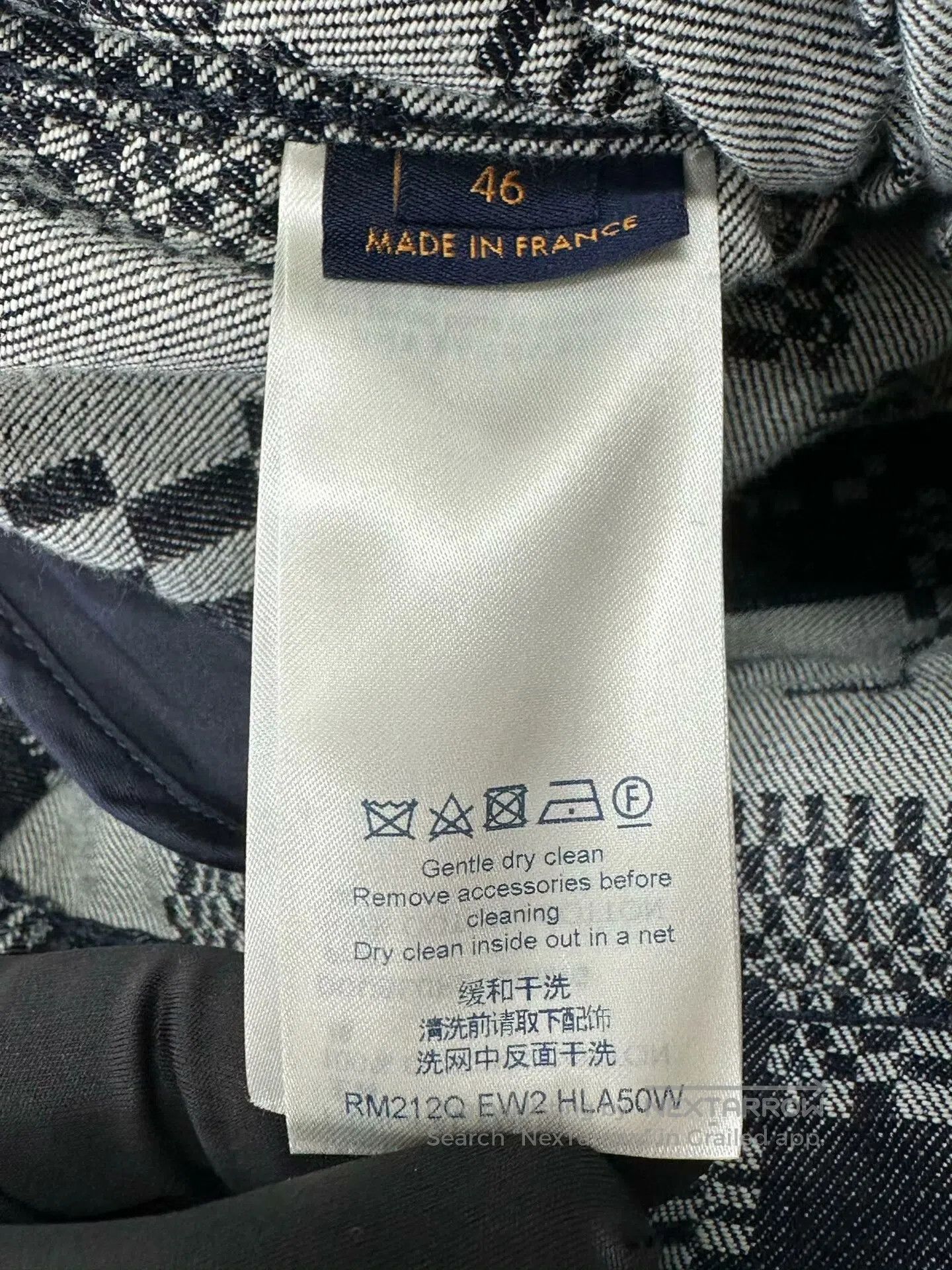 Louis Vuitton Louis Vuitton Navy blue checkered denim jacket with logo p Size US S / EU 44-46 / 1 - 6 Thumbnail