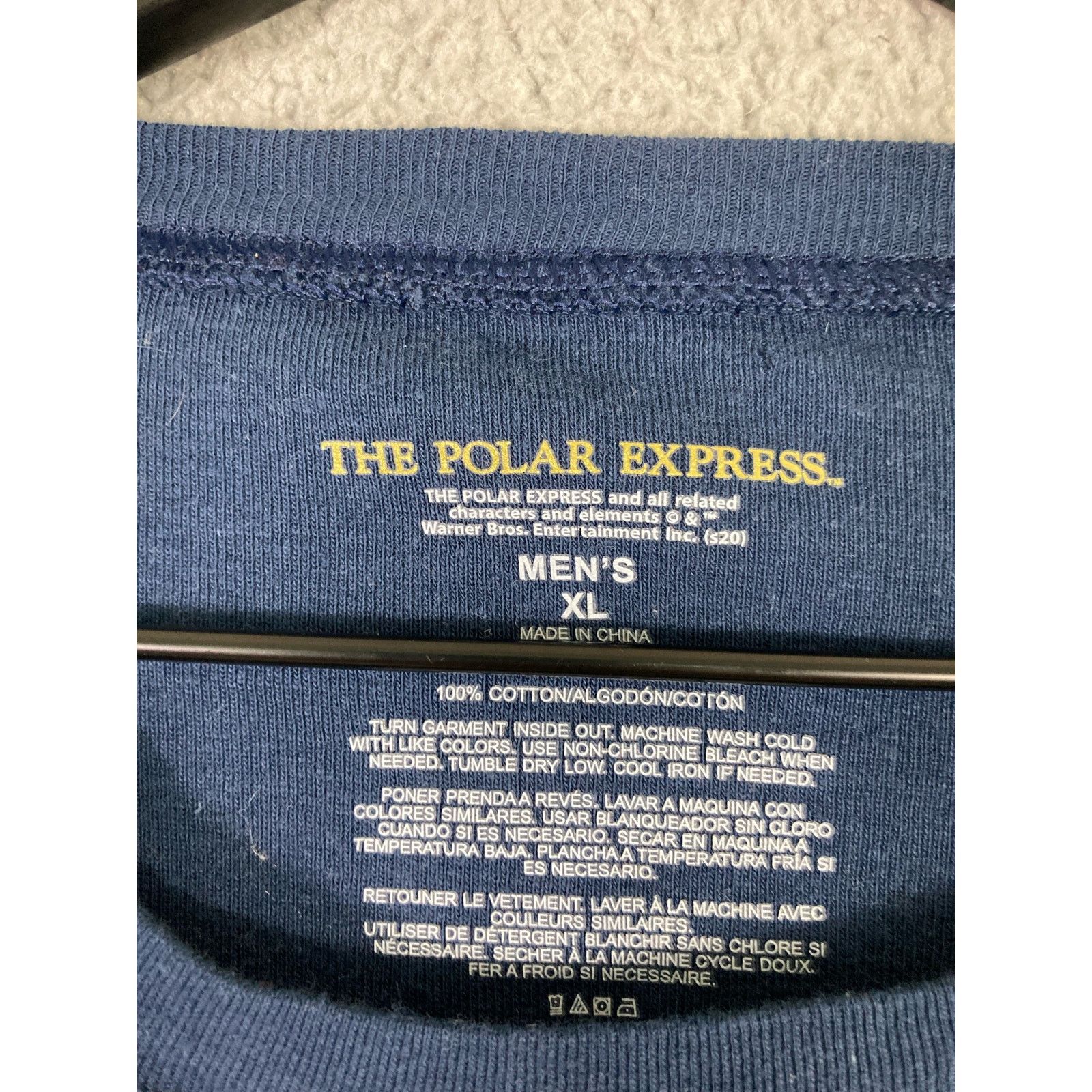Other The Polar Express Men's XL Long Sleeve TShirt Navy Christmas Size US XL / EU 56 / 4 - 2 Thumbnail