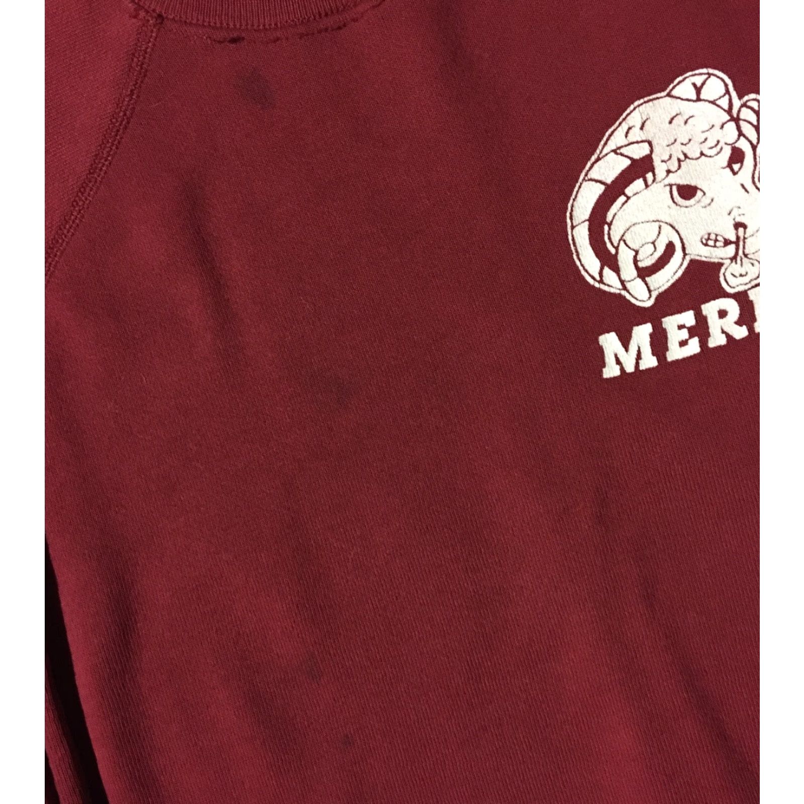Hanes Vtg 80s Merino School Rams Faded Sweatshirt S USA Track Grunge PE College 90s Size US S / EU 44-46 / 1 - 3 Thumbnail