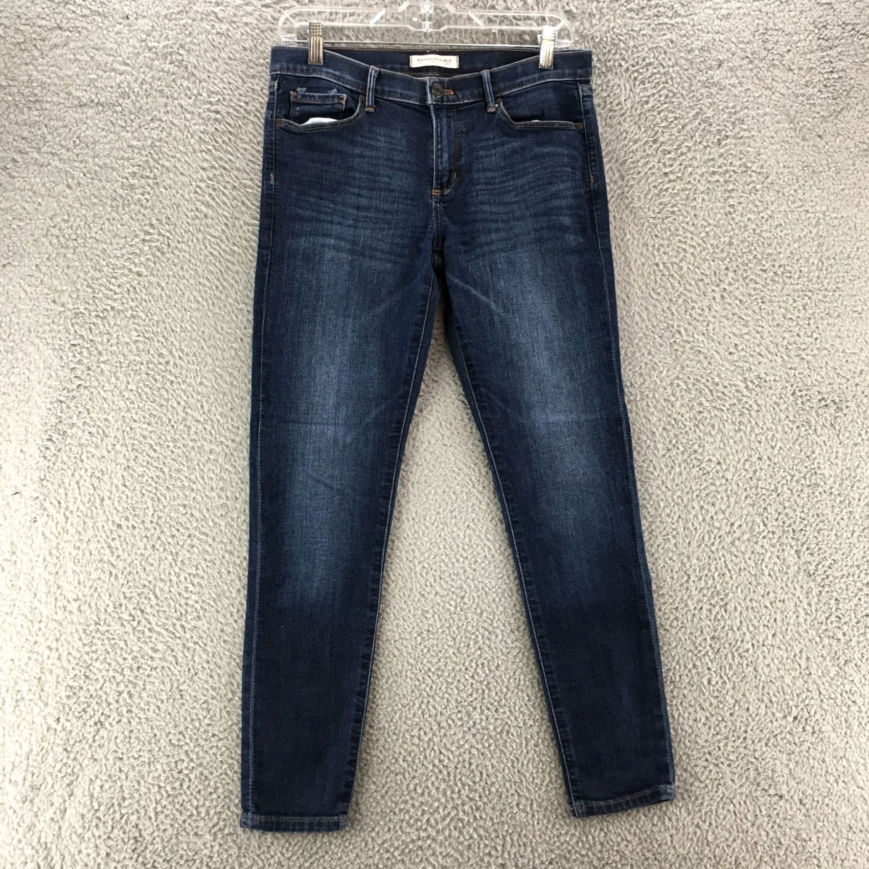 Banana Republic Banana Republic Jeans Womens 28 Skinny Blue Dark Wash Denim Low Rise Zip Fly Belted Pockets 5-Pocket Classic denim casual Size 28" / US 6 / IT 42 - 2 Thumbnail