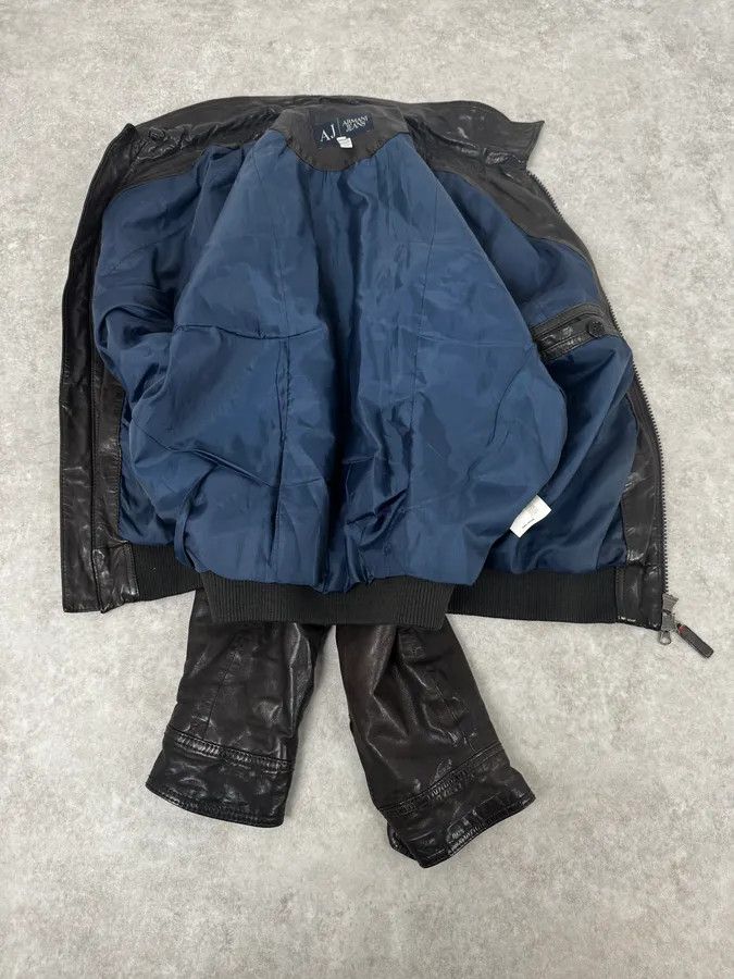 Armani 2000s Armani Dark Brown Leather Jacket Size US L / EU 52-54 / 3 - 7 Thumbnail