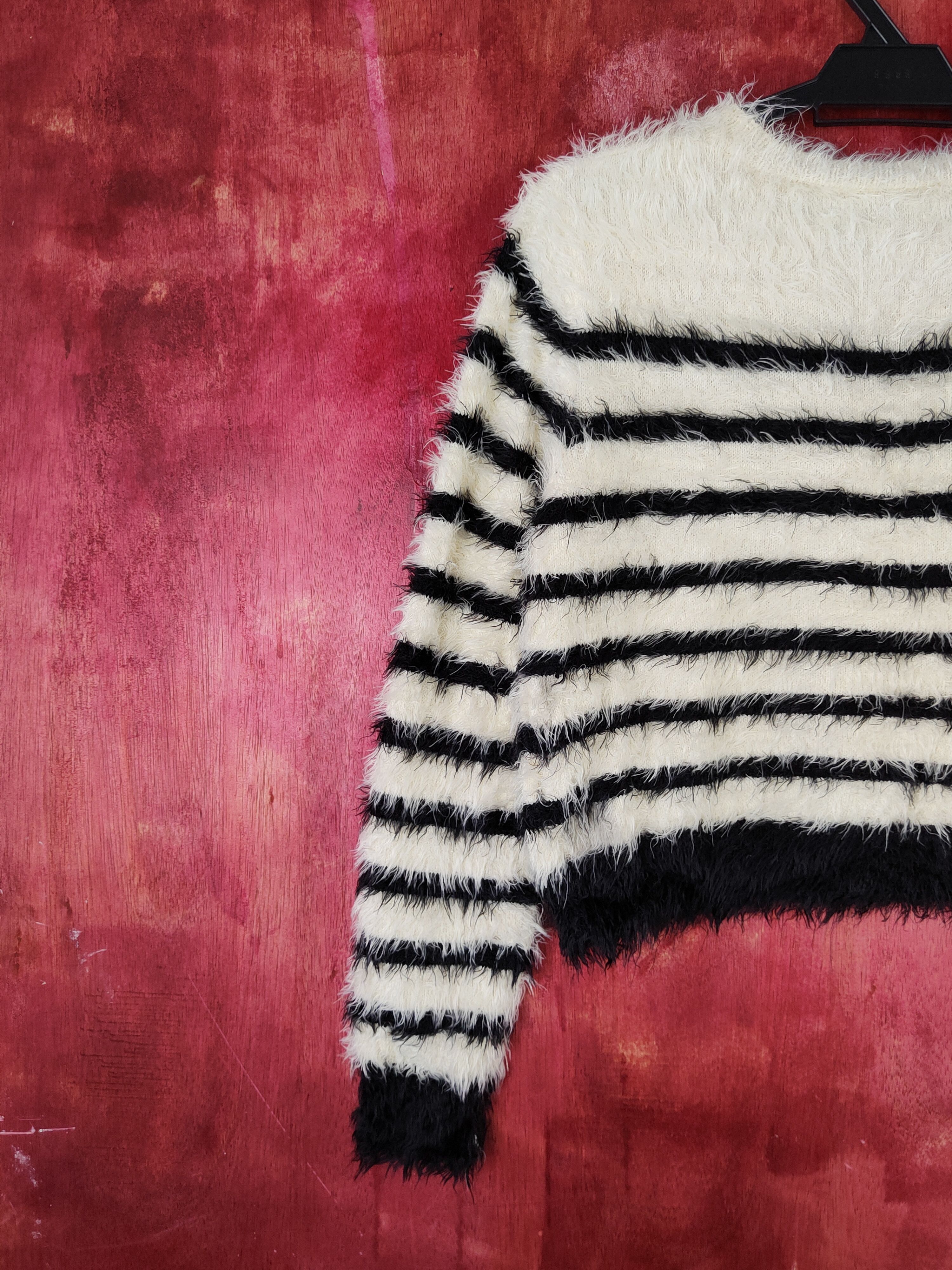 Homespun Knitwear × Japanese Brand × Lip Service Lip Service Black Shag Shaggy Fur Mohair Knitwear #S1906 Size M / US 6-8 / IT 42-44 - 8 Thumbnail