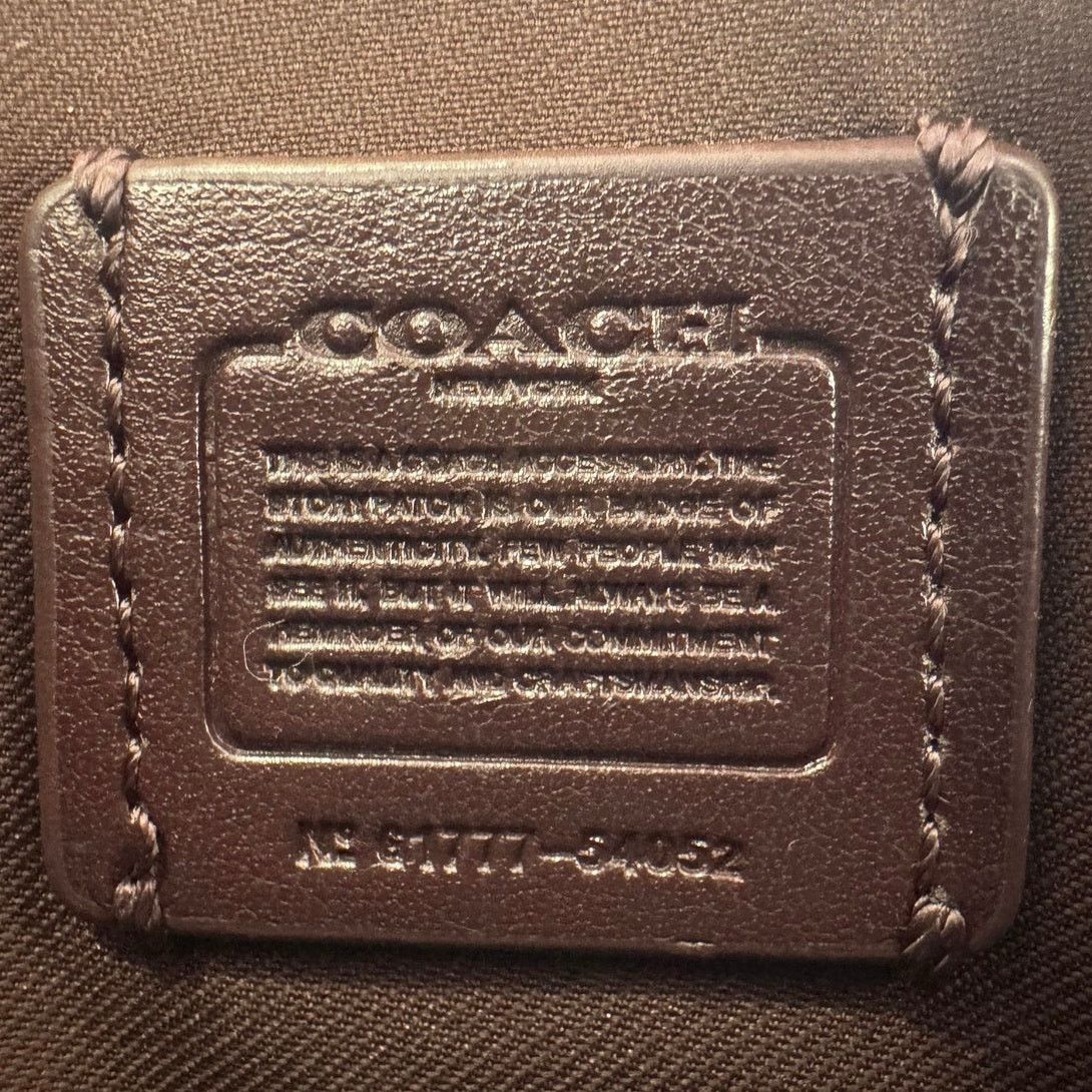 Coach Coach Brown Pebble Leather Double Zip Wristlet F77734 Size ONE SIZE - 5 Thumbnail