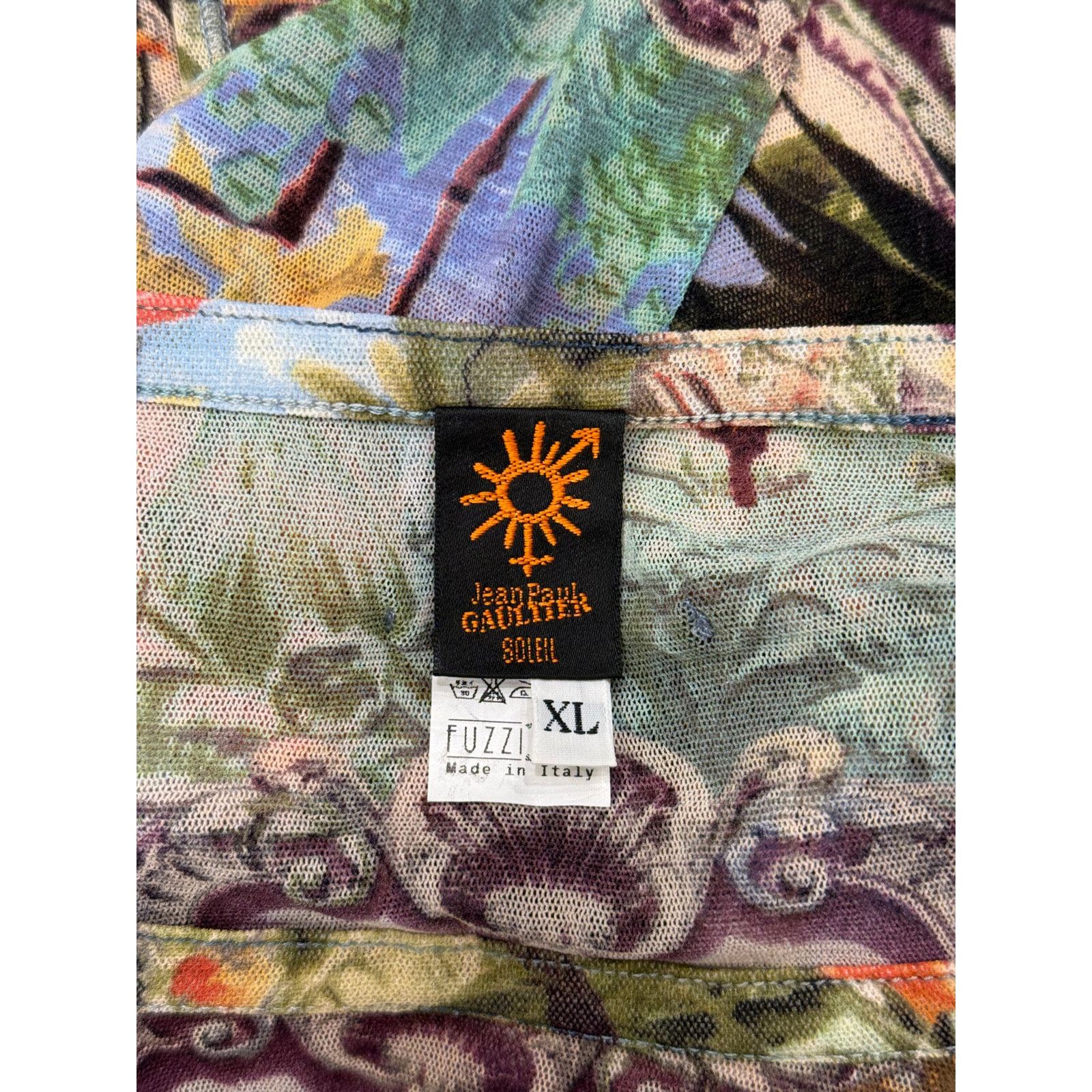 Jean Paul Gaultier S/S1999 Jean Paul Gaultier flamingo tropical dress Size XL / US 12-14 / IT 48-50 - 9 Thumbnail