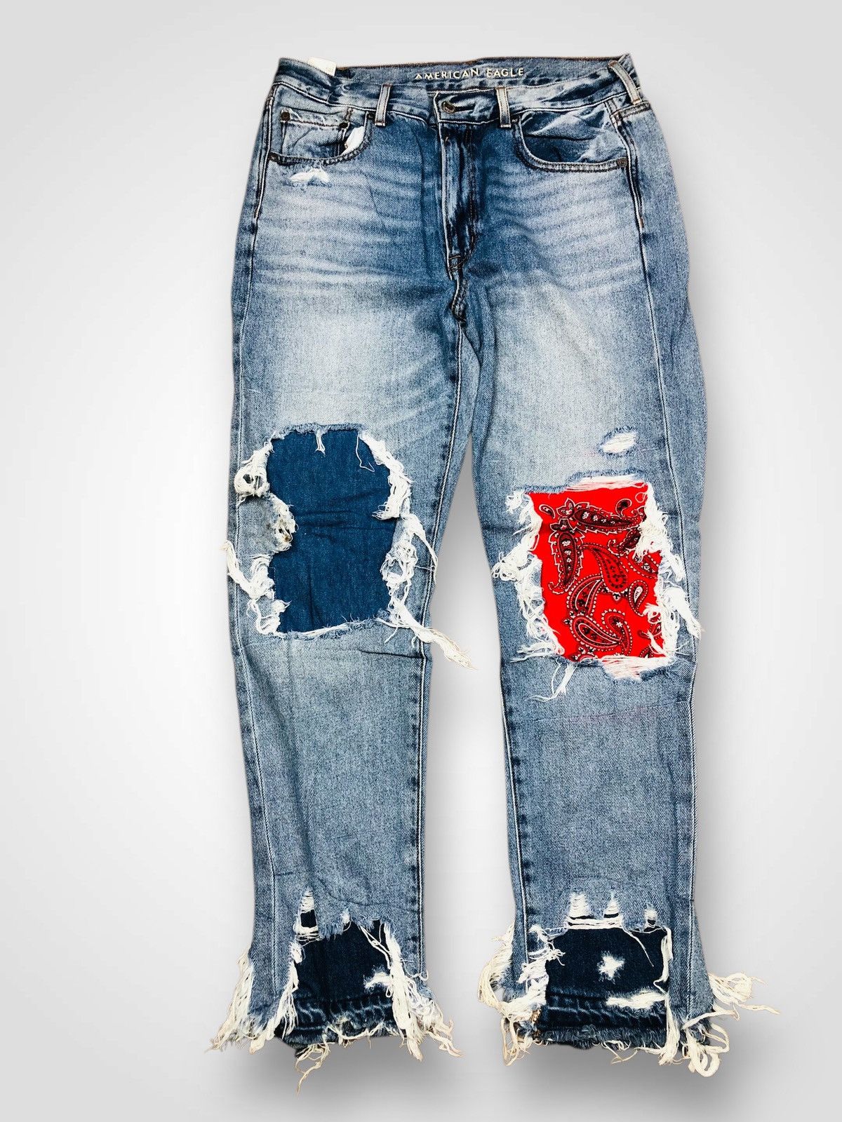American Eagle Outfitters American Eagle Patch Design Jeans (35) Size US 30 / EU 46 - 1 Thumbnail