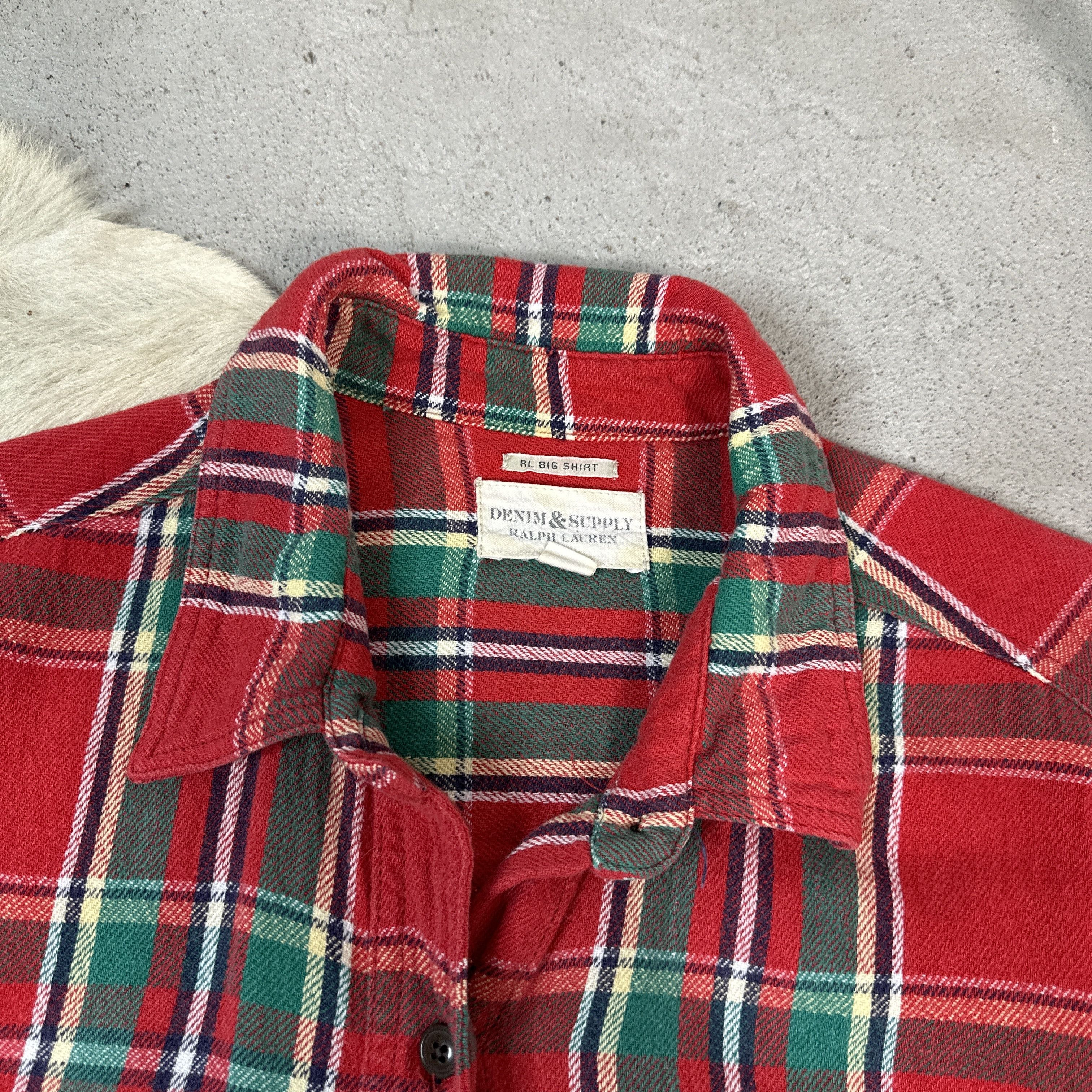 Ralph Lauren × Vintage Flannel Shirt Denim Ralph Lauren Size US M / EU 48-50 / 2 - 4 Thumbnail
