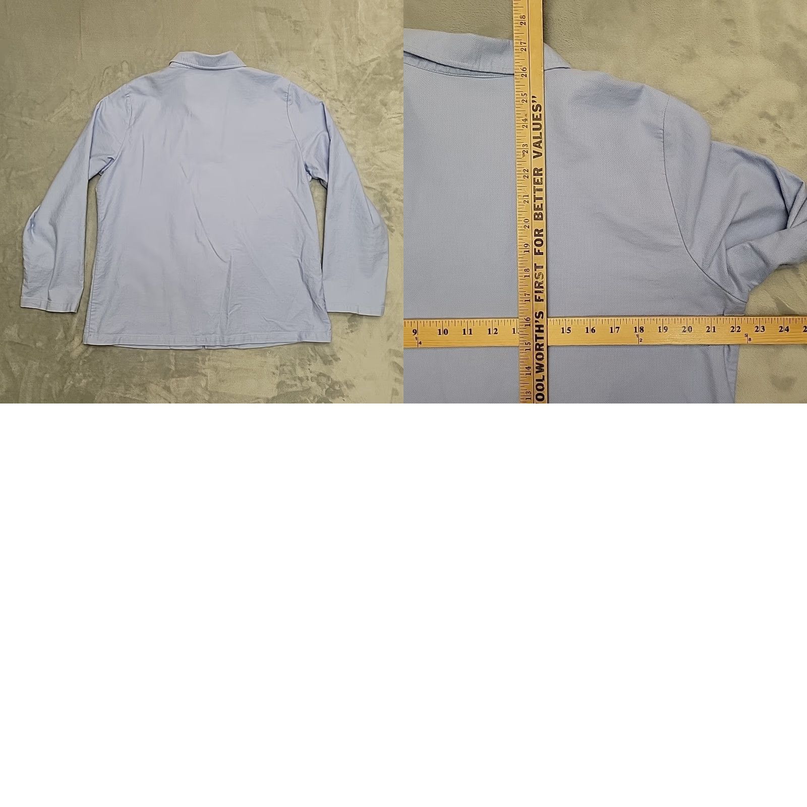 Eileen Fisher Eileen Fisher Jacket Womens L Blue Full Zip Cotton Stretch Blend Comfort Bomber Jacket Size L / US 10 / IT 46 - 8 Thumbnail