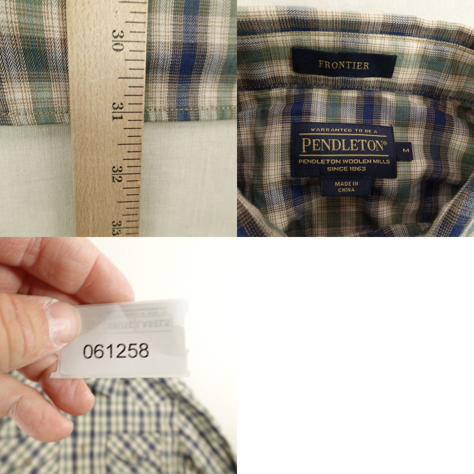 Pendleton Pendleton Shirt Mens M Blue Plaid Frontier Western Pearl Snap Pocket Size US M / EU 48-50 / 2 - 8 Thumbnail