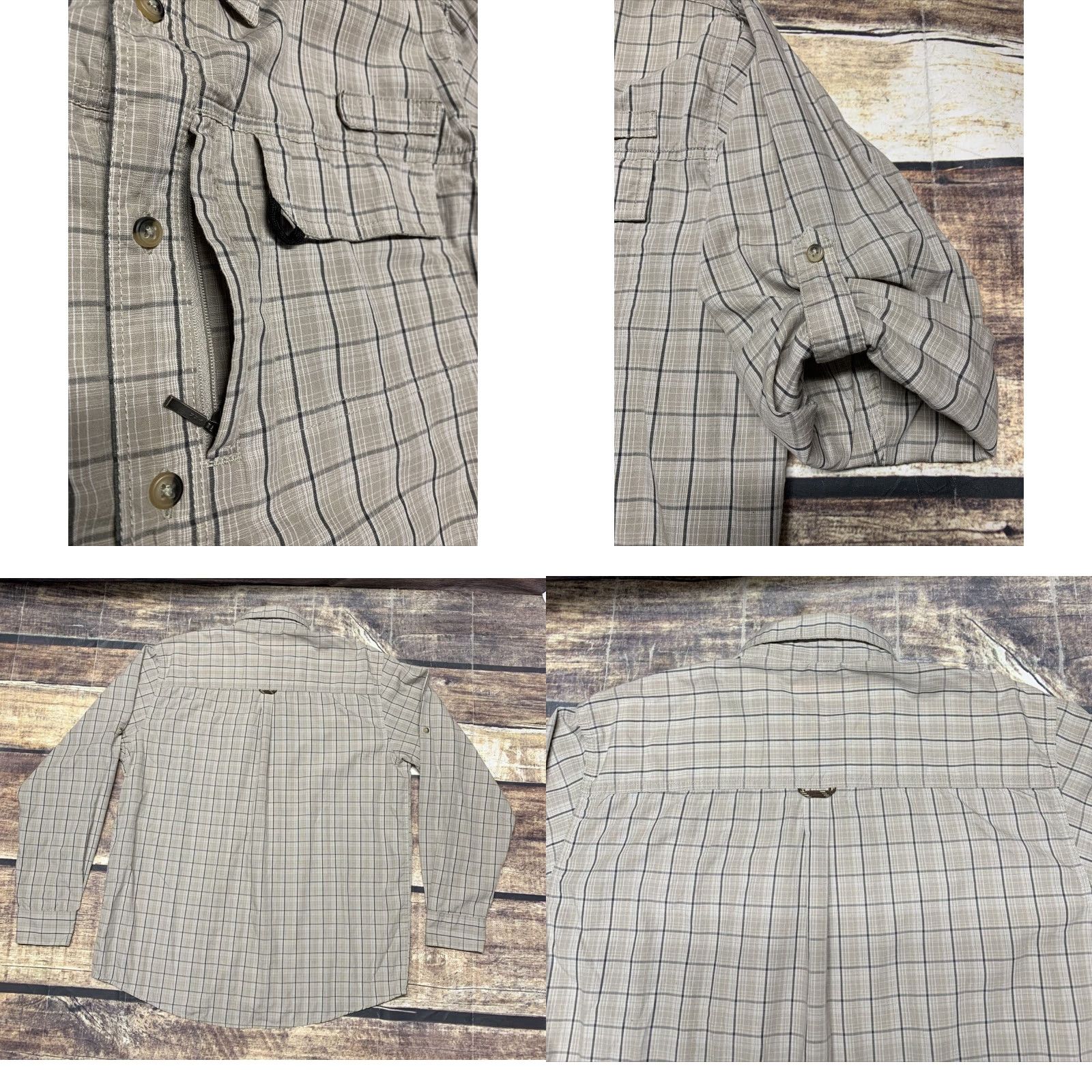 Wrangler Wrangler Mens Long Sleeve Shirt Tan Plaid Size Large Western Cowboy Button Down Size US L / EU 52-54 / 3 - 8 Thumbnail