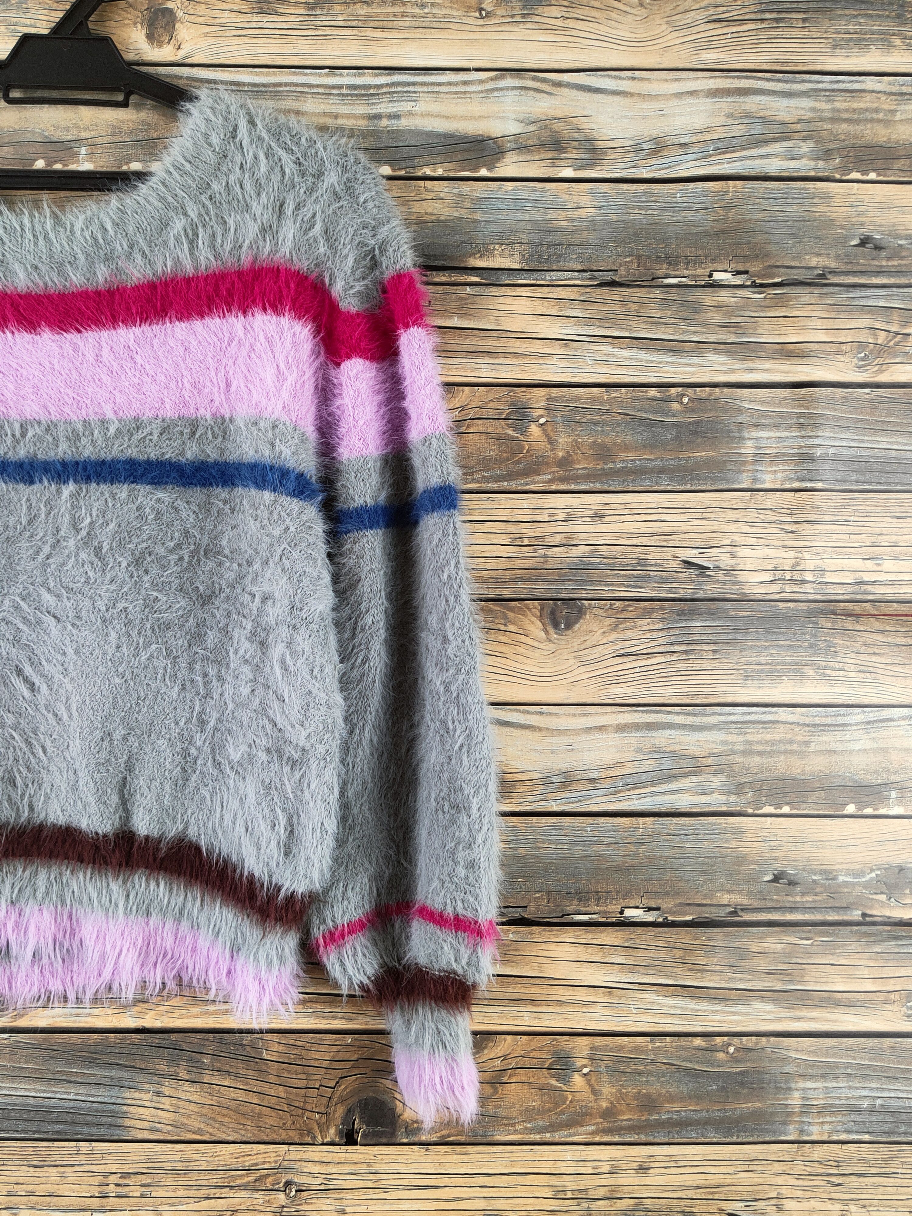 Japanese Brand DL Muse muse Gray Fur Mohair shaggy Knitwear #46-989 Size M / US 6-8 / IT 42-44 - 9 Thumbnail