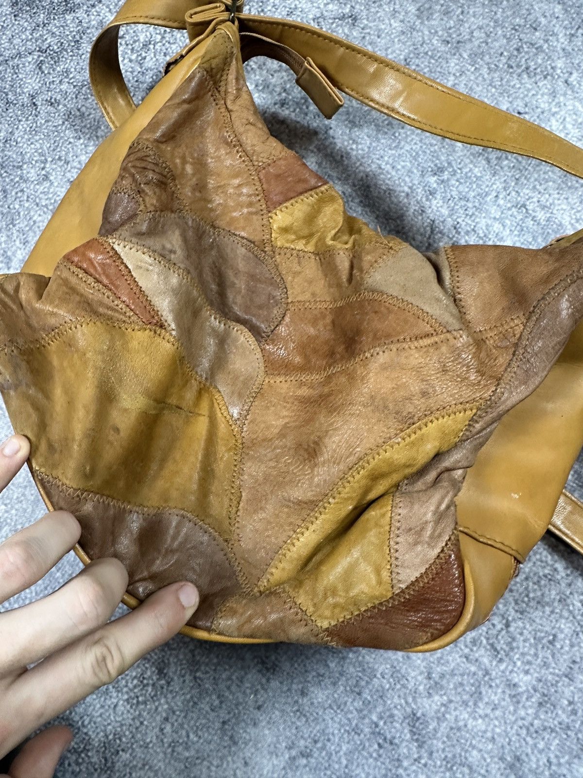 Leather Y2K Vintage Bag Leather Crossbody Streewtear Rare Casual USA Size ONE SIZE - 3 Thumbnail