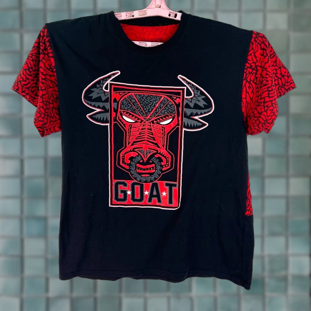 Vintage Fresh Laundry T-Shirt Men Large Chicago Bulls Legend Basketball Red Sleeves AOP Graphic Print Size US L / EU 52-54 / 3 - 1 Thumbnail