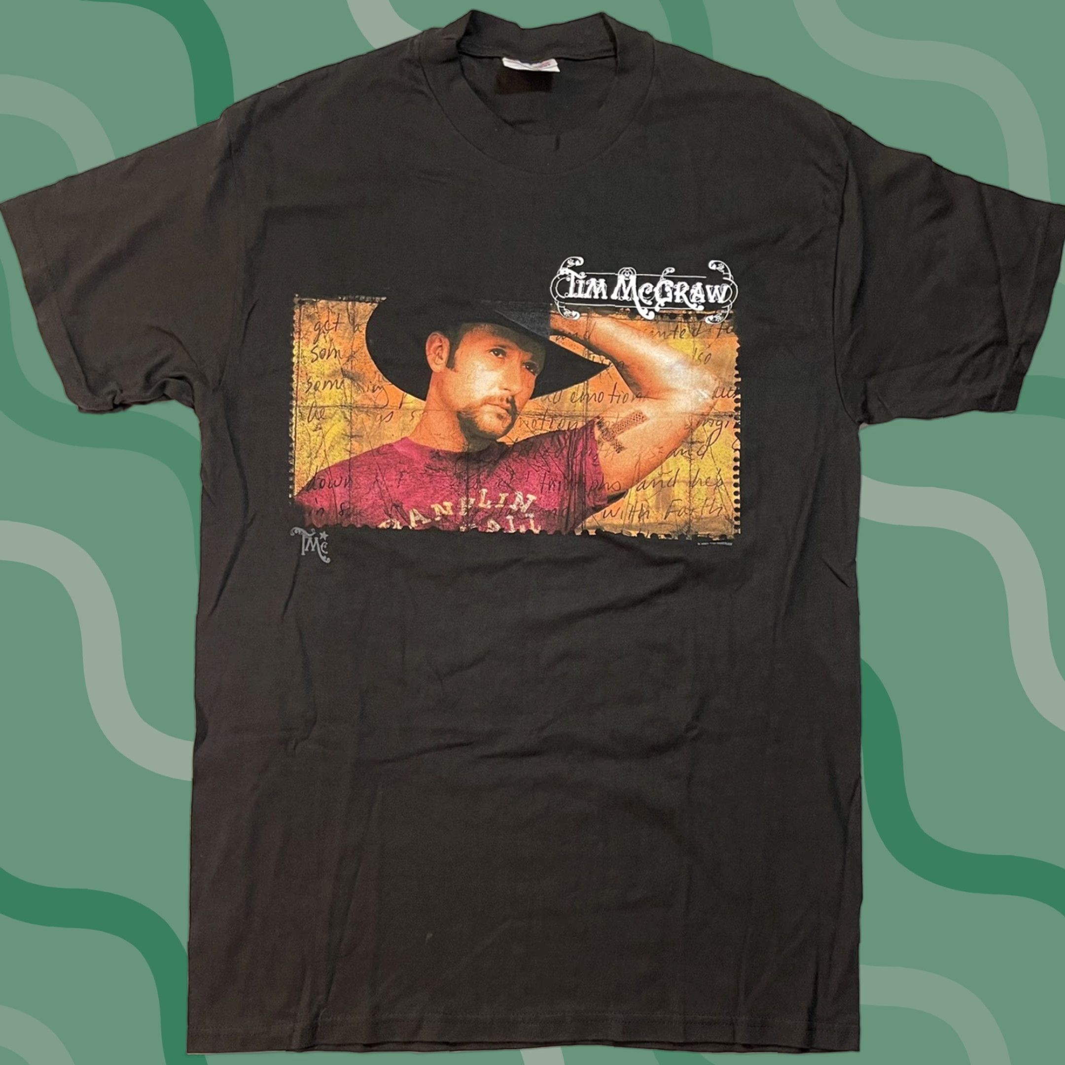 Hanes VINTAGE Tim McGraw T-Shirt Hanes Tour Dates Unisex Adults Short Sleeve Crew Neck Black 100% Cotton Sz M Music Country 2001 Y2K Concert Brand: Hanes Size US M / EU 48-50 / 2 - 1 Thumbnail