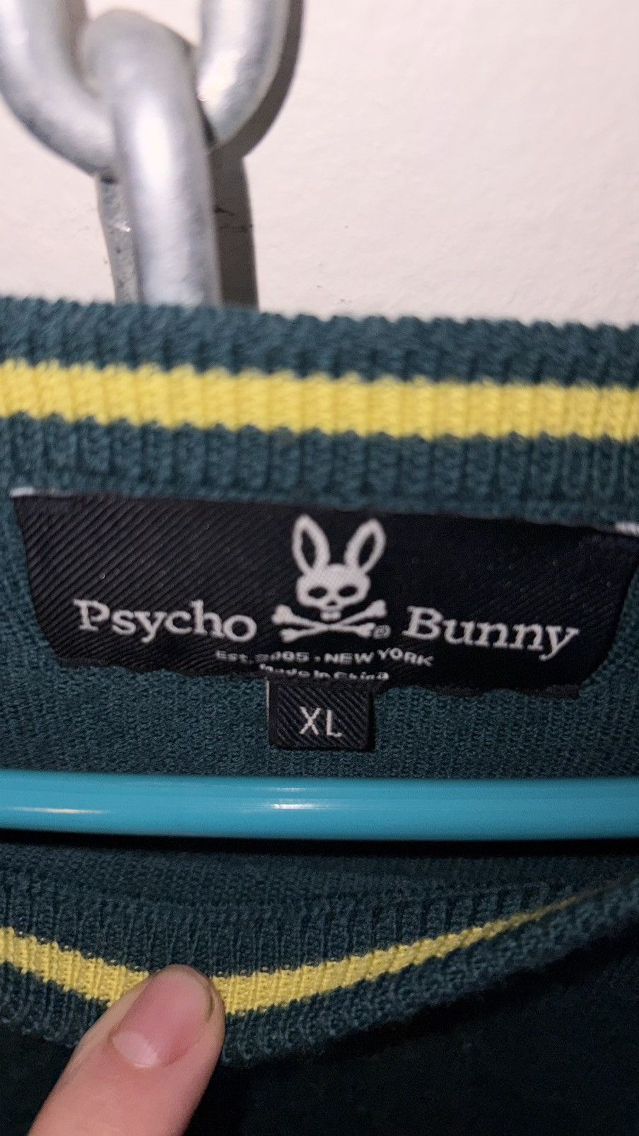 Psycho Bunny Psycho Bunny Green Wool Sweater Size US XL / EU 56 / 4 - 3 Thumbnail