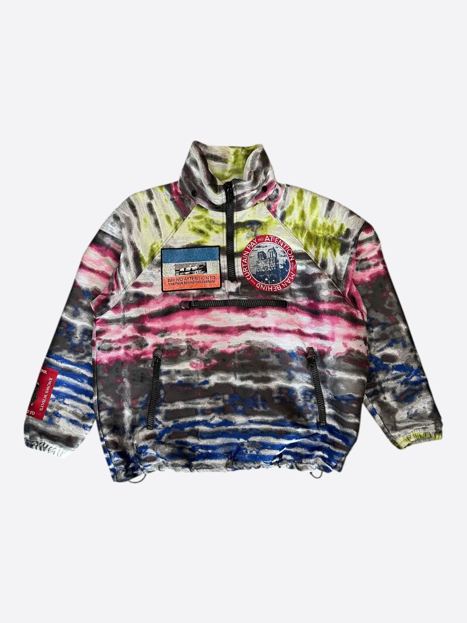 Louis Vuitton Multicolor Tie-Dye Abstract Print Half-Zip Windbreaker Size US XXL / EU 58 / 5 - 1 Thumbnail