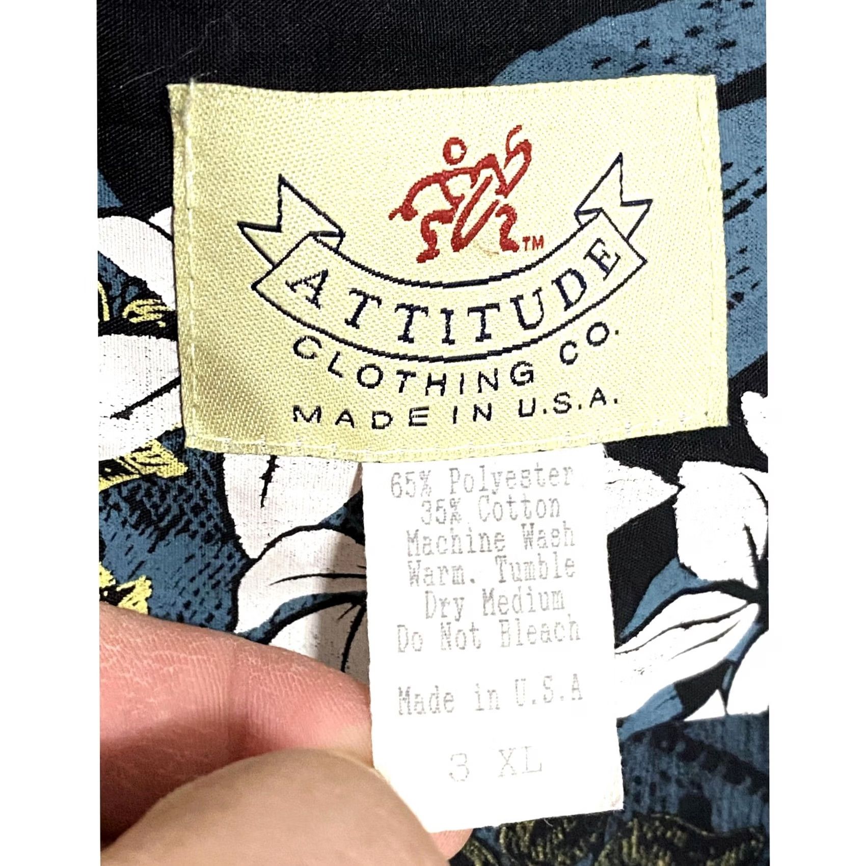Vintage VINTAGE Attitude Clothing Co. Button Shirt Mens 3XL Floral Tropical Vacation Hawaiian Shirt Men 3XL Blue Floral Tropical Holiday Casual Mens Size US XXL / EU 58 / 5 - 4 Thumbnail