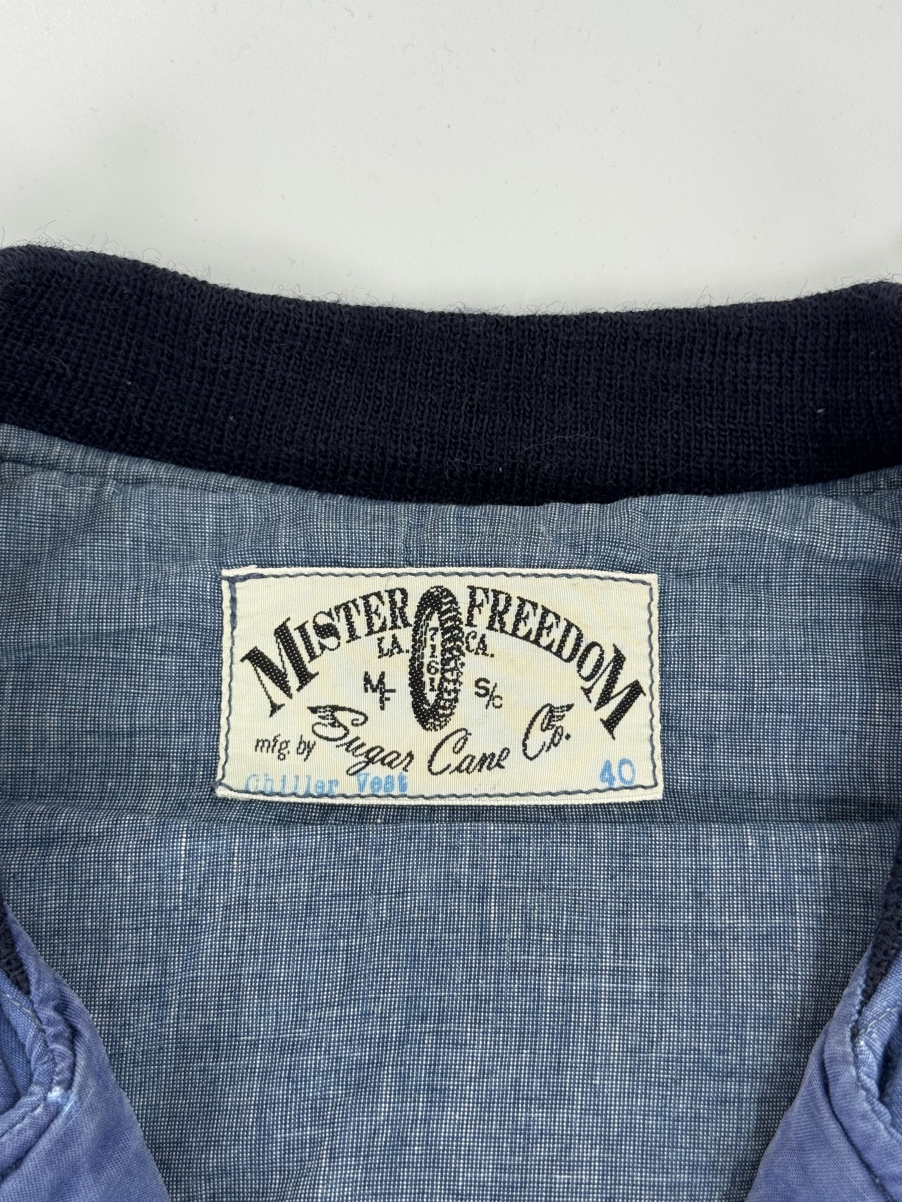 Mister Freedom × Sugar Cane Mister Freedom Sugar Cane Chiller Vest Blue Cotton Denim Size US M / EU 48-50 / 2 - 3 Thumbnail