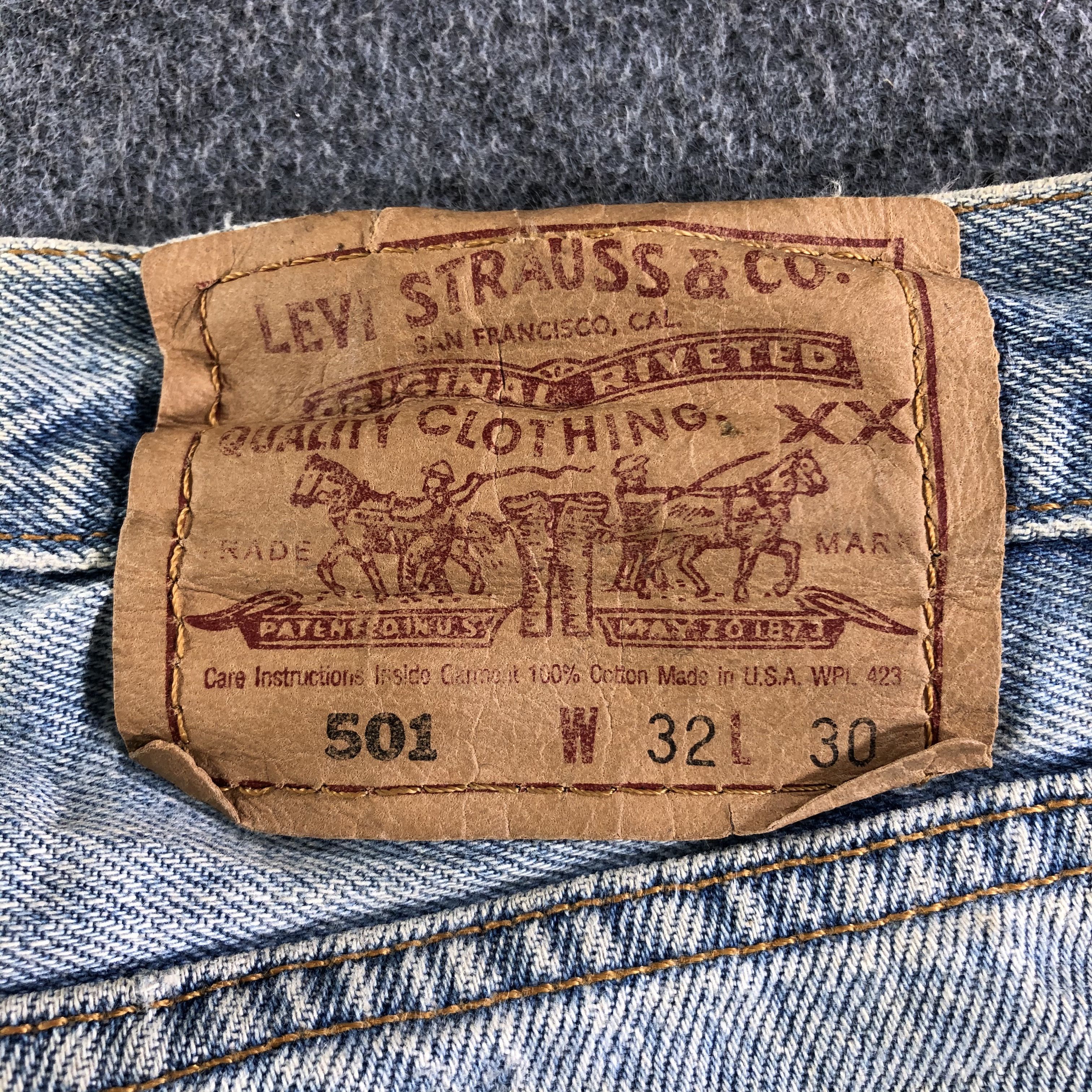 Levi's Vintage Light Wash Levis 501 Jeans-J3994 Size US 33 - 5 Thumbnail