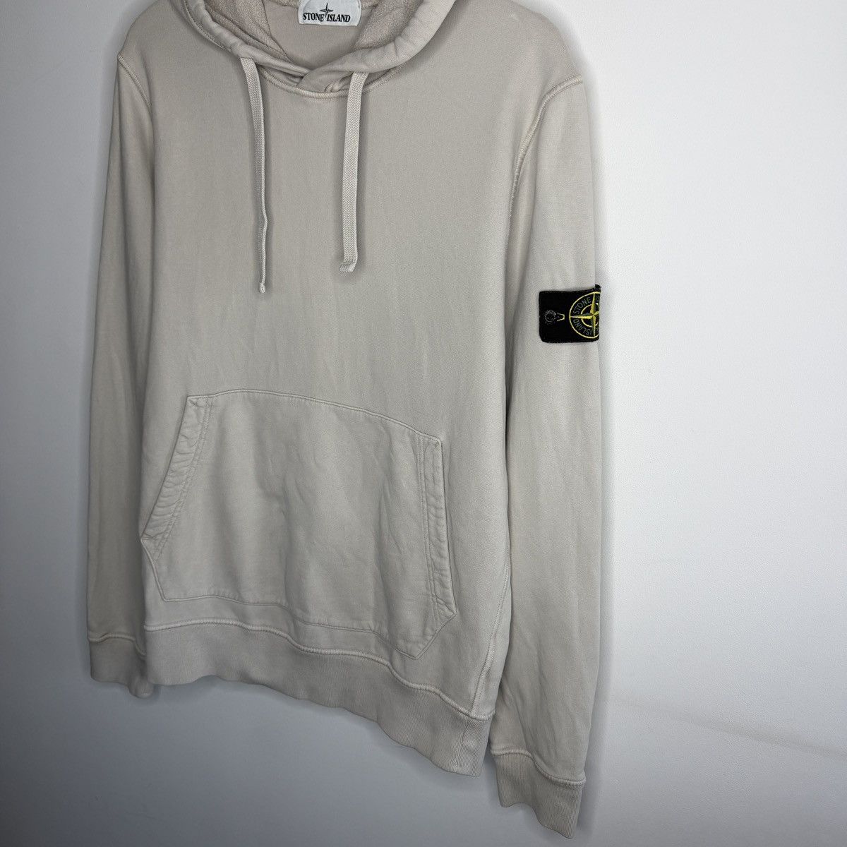 Stone Island Stone Island Hoodie Sweatshirt Hooded Beige Badge Logo Size US M / EU 48-50 / 2 - 2 Thumbnail