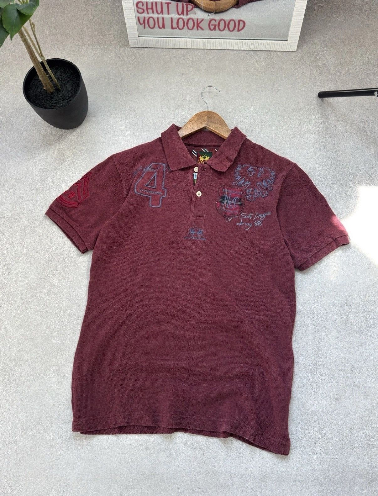 La Martina Vintage La Martina Number Multi Logo Racing Pony Polo Shirt Size US S / EU 44-46 / 1 - 2 Thumbnail