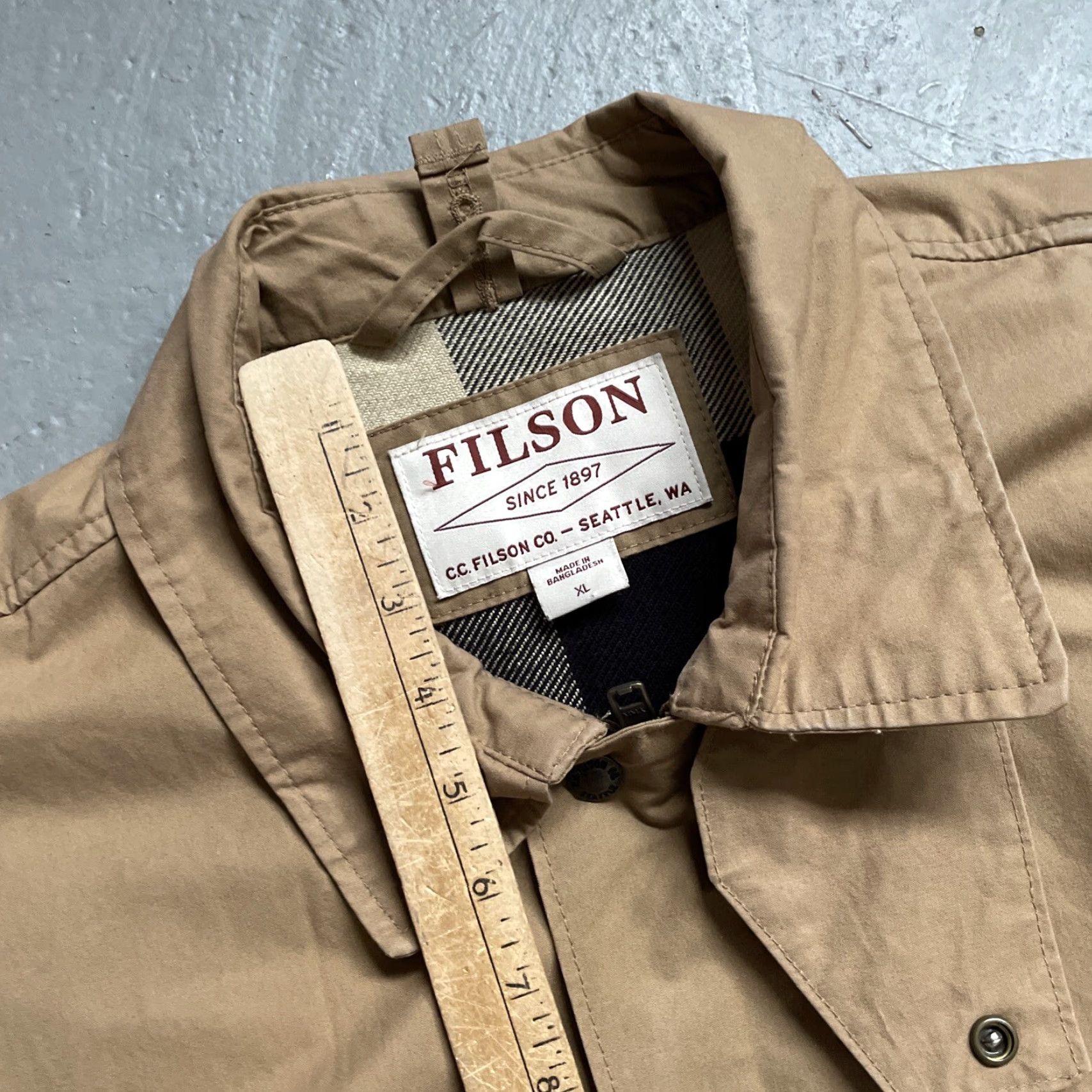 Filson Filson Polson Field Jacket Flannel Lined Outdoor Hunting XL Brown Men Vintage USA Heritage Workwear Filson Polson Jacket XL Brown Size US XL / EU 56 / 4 - 4 Thumbnail