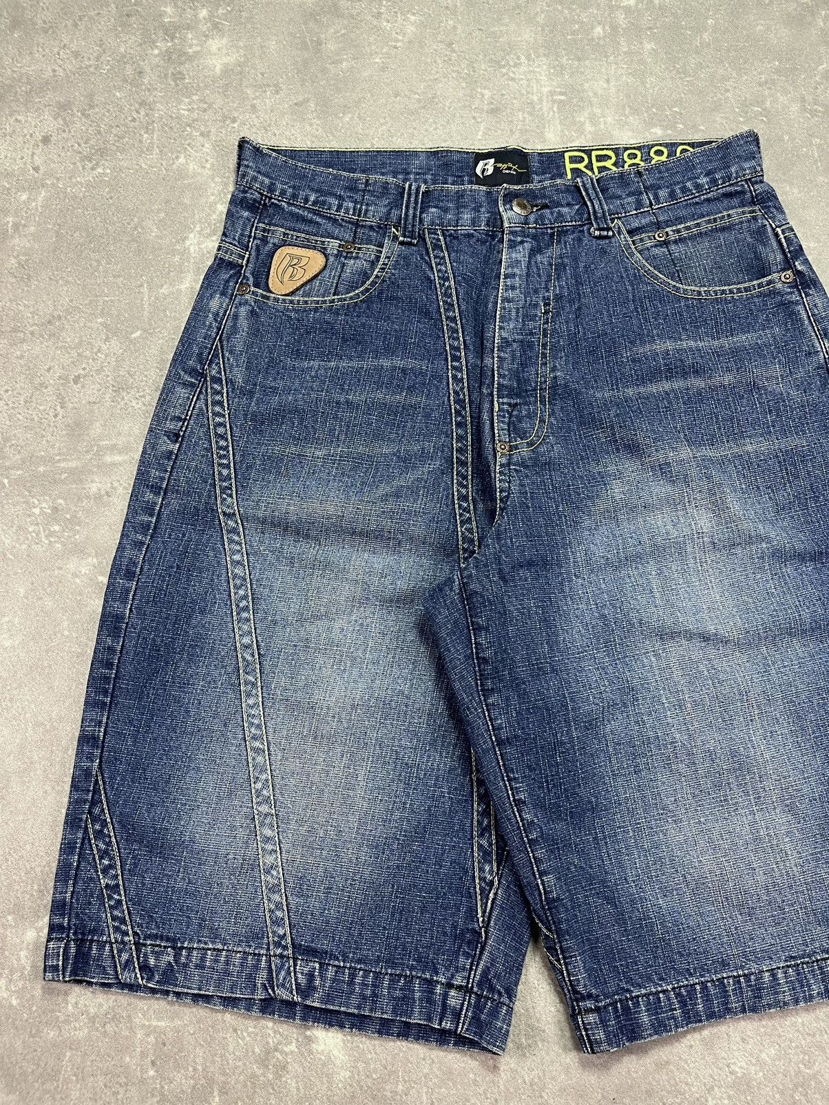 Ruff Ryders Ruff Ryders Baggy Logo Tab Denim Shorts Jorts 32 Size US 32 / EU 48 - 3 Thumbnail