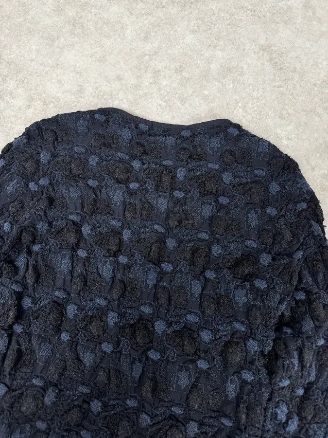 Marithe + Francois Girbaud Marithé + François Girbaud Navy Textured Flowers Cardigan Size S / US 4 / IT 40 - 6 Thumbnail
