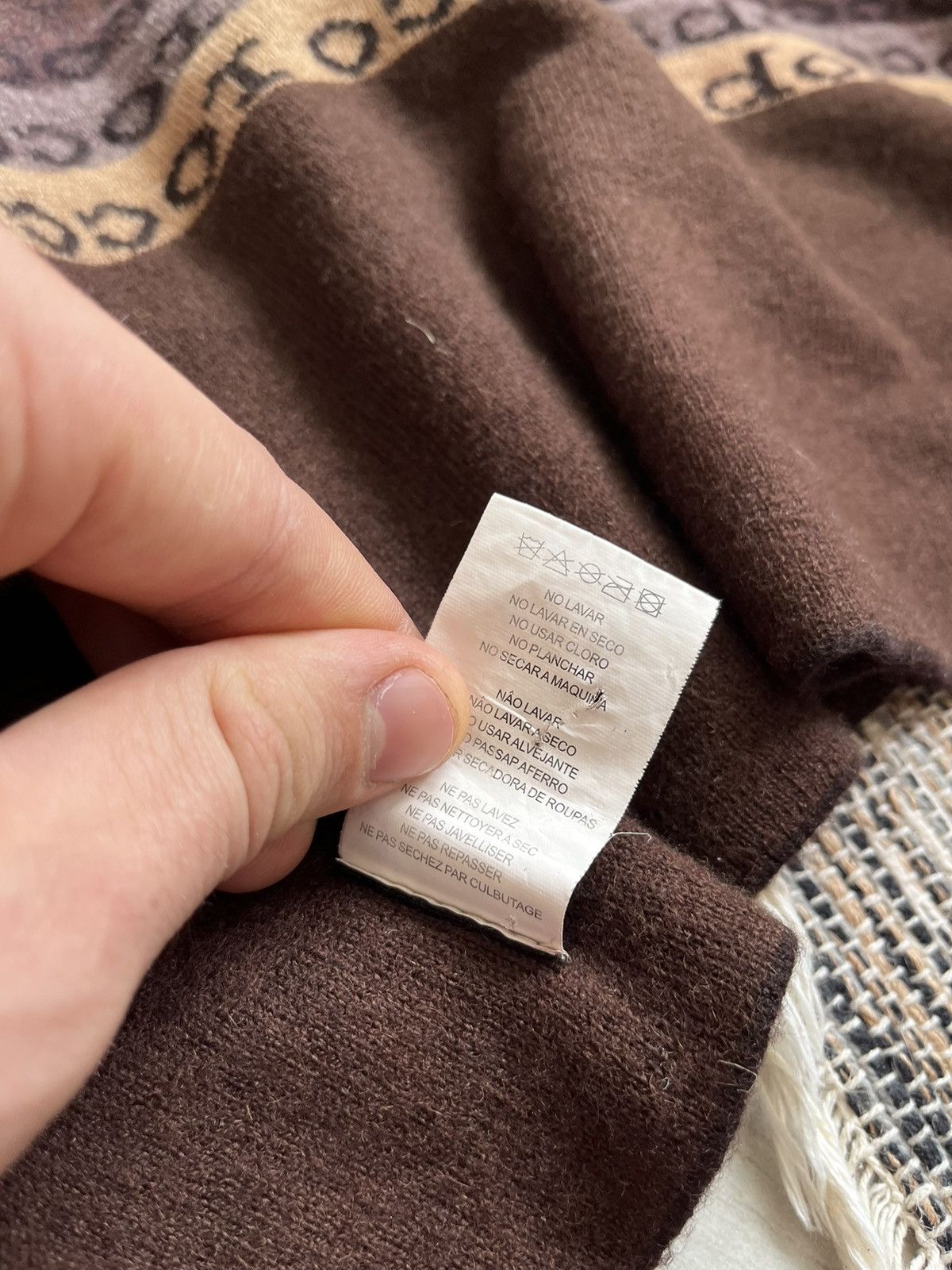 Other Roccobarocco Scarf Brown Monogram logo luxury minimalistic Size ONE SIZE - 12 Thumbnail