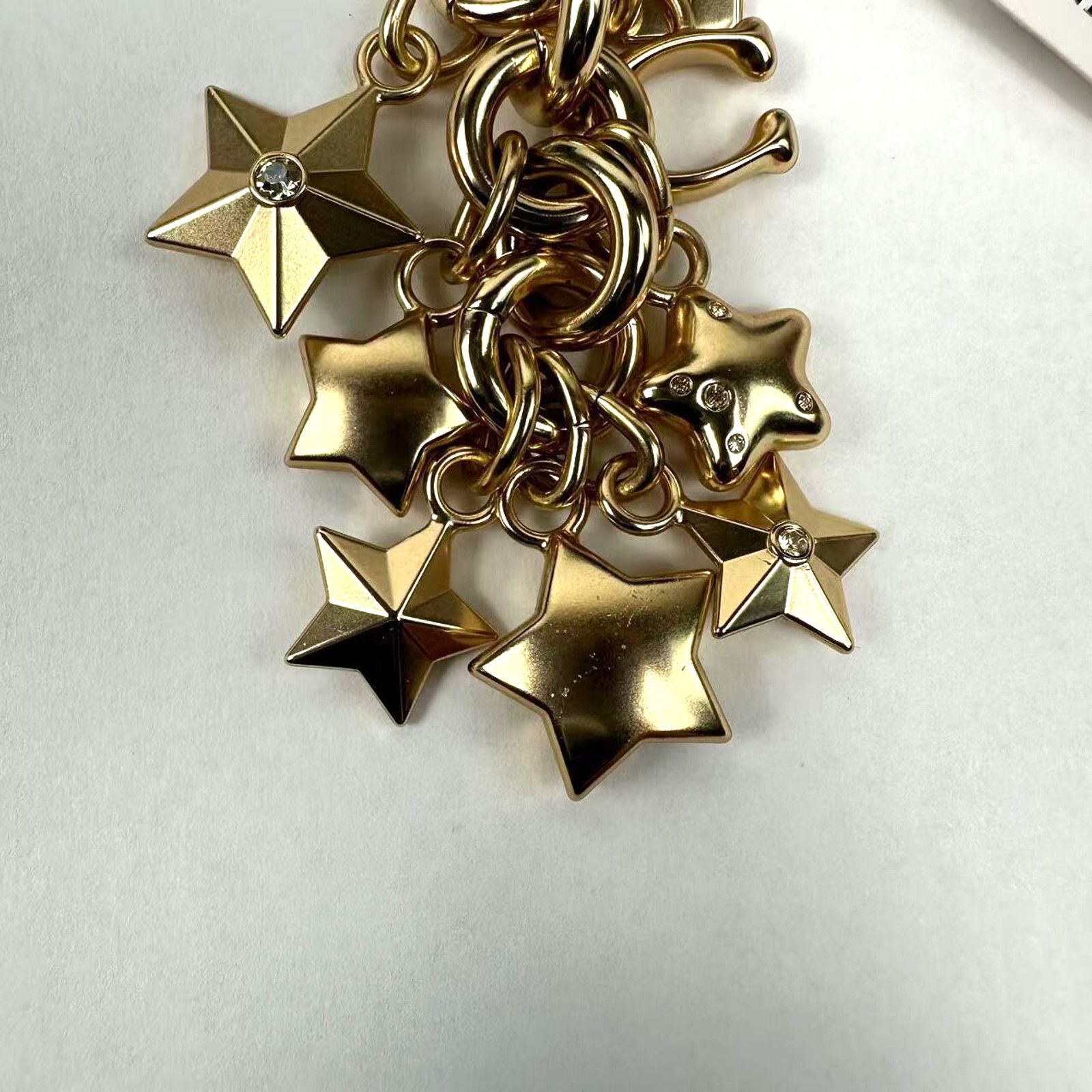 Coach Coach Star Cluster Bag Charm With Key Ring In Gold CW490 NWT Size ONE SIZE - 4 Thumbnail
