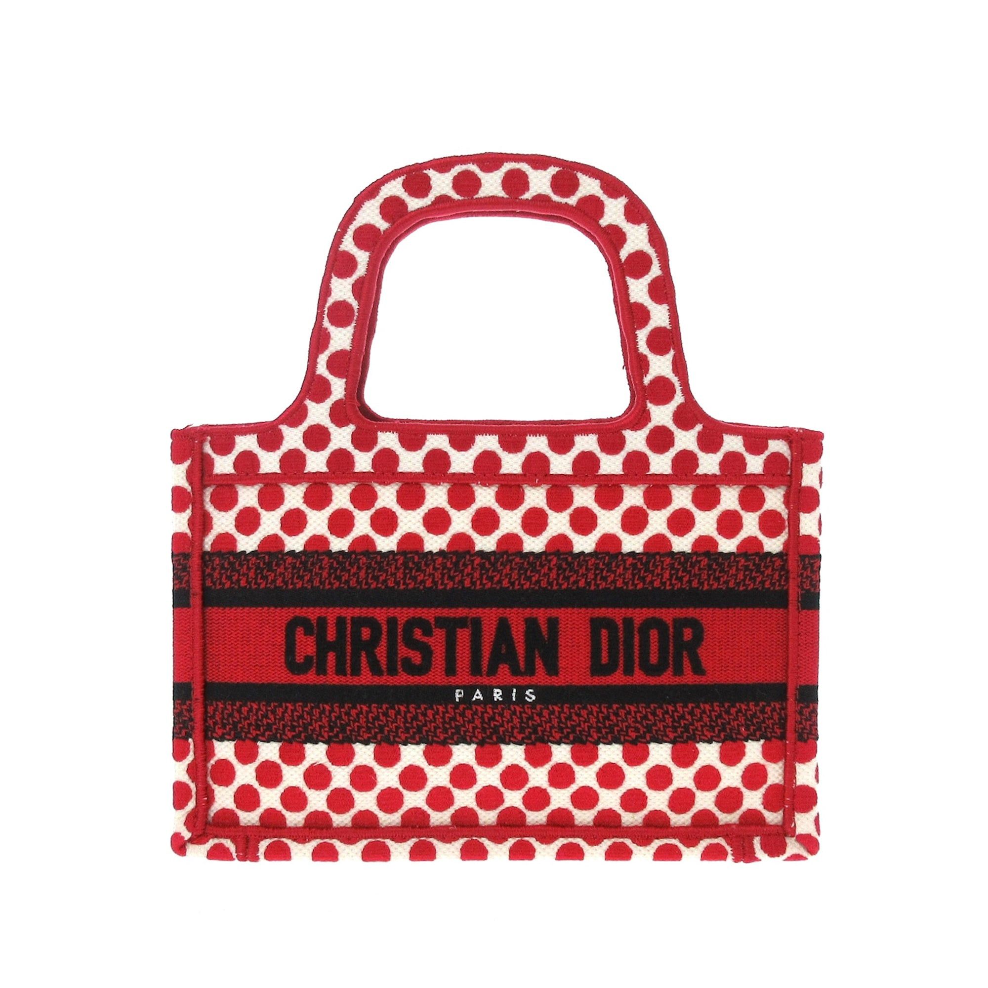 DiorAmour Mini Embroidered Canvas Dots Book Tote