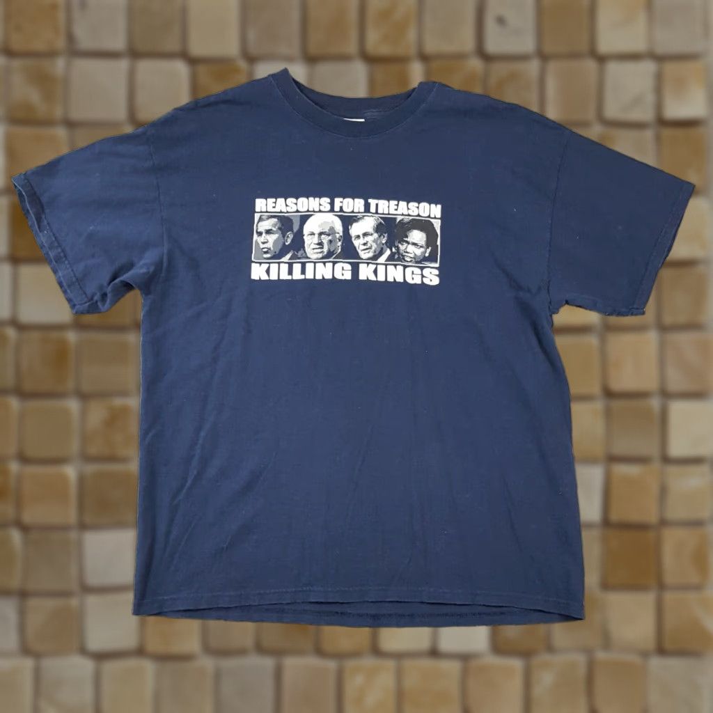 Gildan VINTAGE Gildan Mens T-Shirt XL Blue Y2K Killing Kings Emo Punk Metal Rock Band Tour 00s Retro Size US XL / EU 56 / 4 - 1 Thumbnail