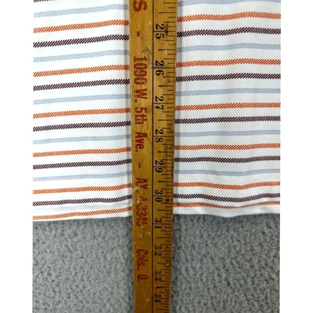 Vintage Hickey Freeman Polo Shirt Adult Large White Striped Golf Rugby Mens NEW Size US L / EU 52-54 / 3 - 6 Thumbnail