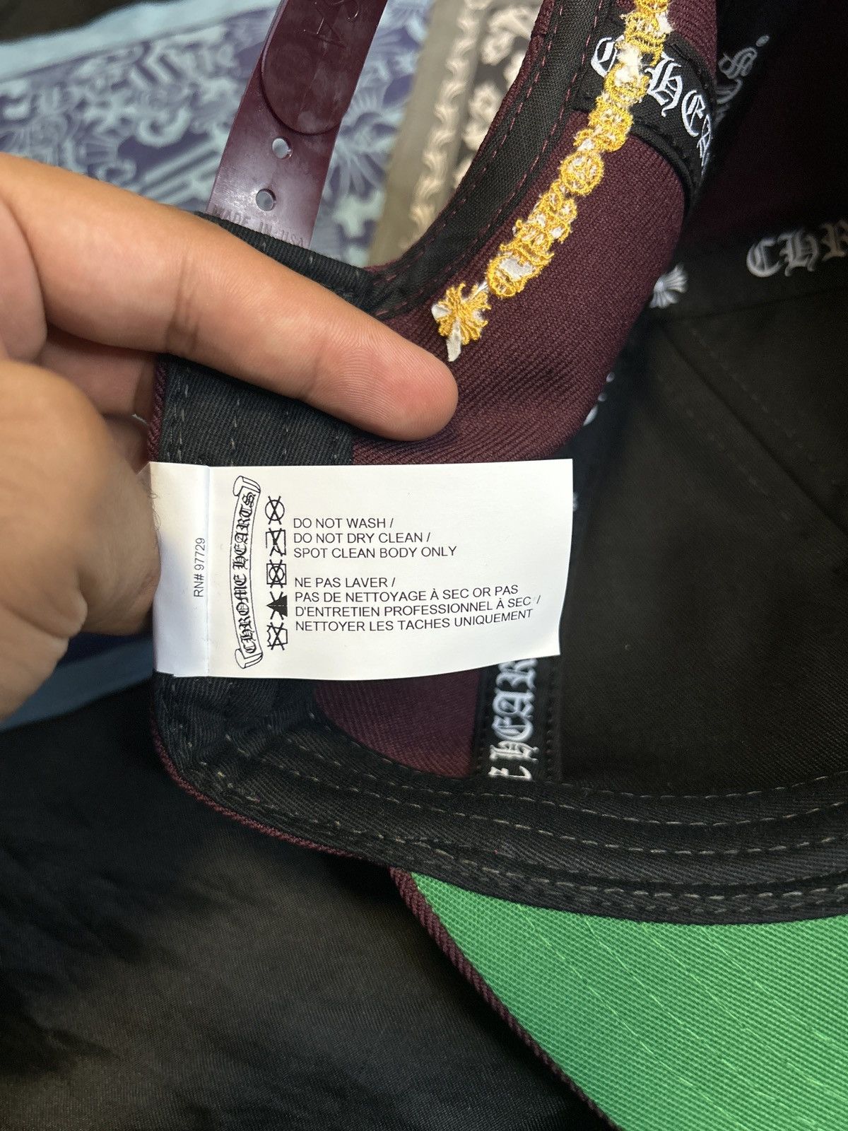 Chrome Hearts Chrome Hearts Burgundy 6 Panel BaseBall Hat. RARE. Size ONE SIZE - 6 Thumbnail