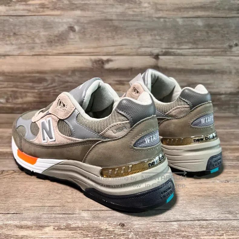 New Balance Wtaps Gray and silver color block sports shoes Size US 9 / EU 42 - 3 Thumbnail