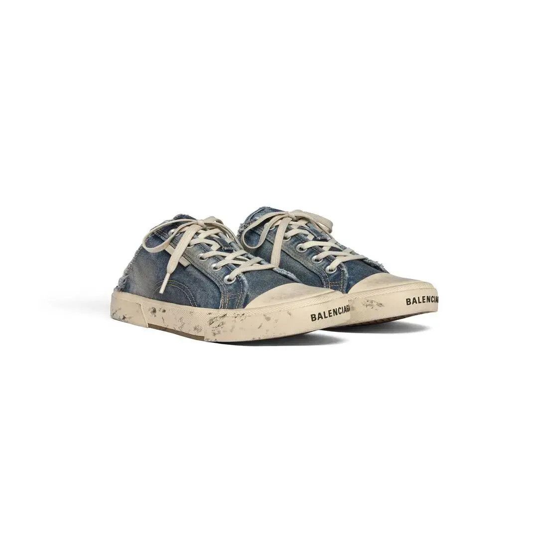Balenciaga o1bcso1str0426 Paris Mules in Blue Size US 6 / EU 39 - 2 Thumbnail