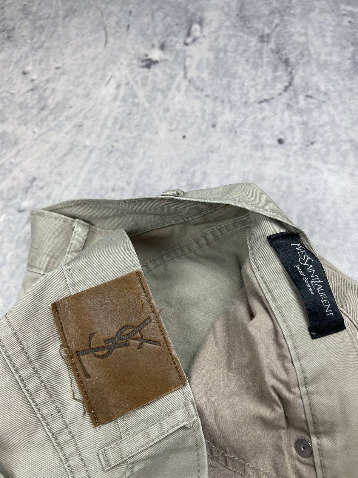Vintage × Yves Saint Laurent YSL 00s casual pants luxury beige jeans Yves Saint Laurent Size US 36 / EU 52 - 6 Thumbnail