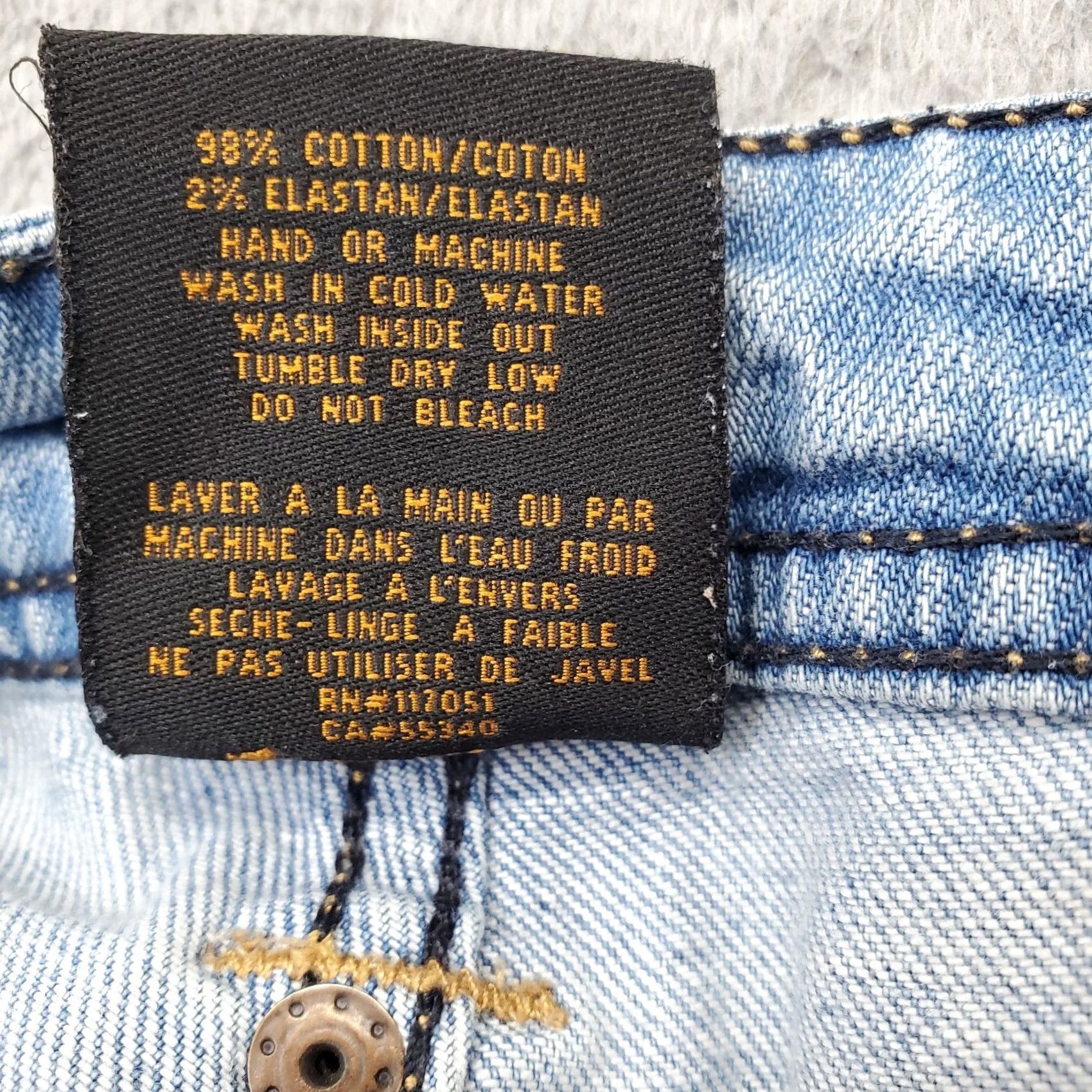 Vintage Genetic Denim Jeans Womens 31 Blue Distressed 5-Pocket Design Straight Leg Denim Pants Size 24" / US 00 / IT 34 - 7 Thumbnail