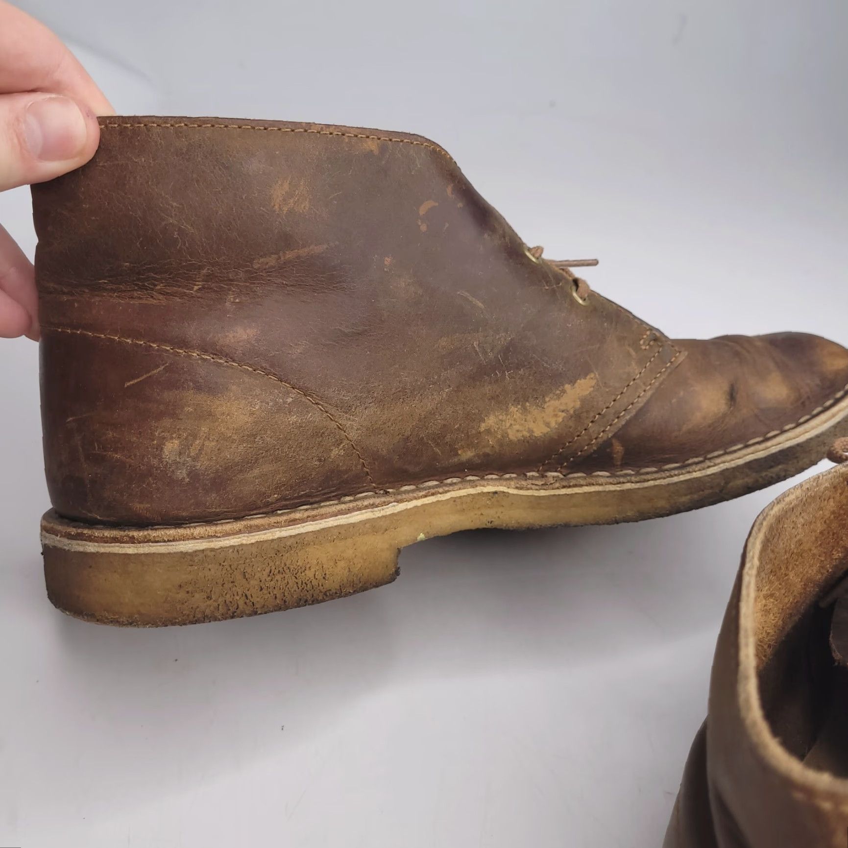 Clarks Clarks Boots Mens 10 Brown Bushacre 3 Leather Chukka Lace Size US 10 / EU 43 - 7 Thumbnail