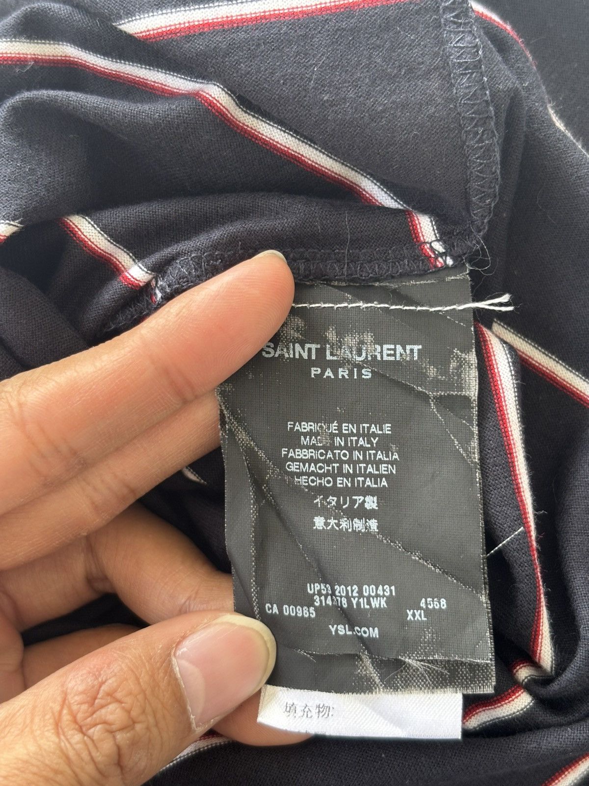 Saint Laurent Paris SS13 Hedi Slimane Debut - Henley T-shirt Size US M / EU 48-50 / 2 - 6 Thumbnail