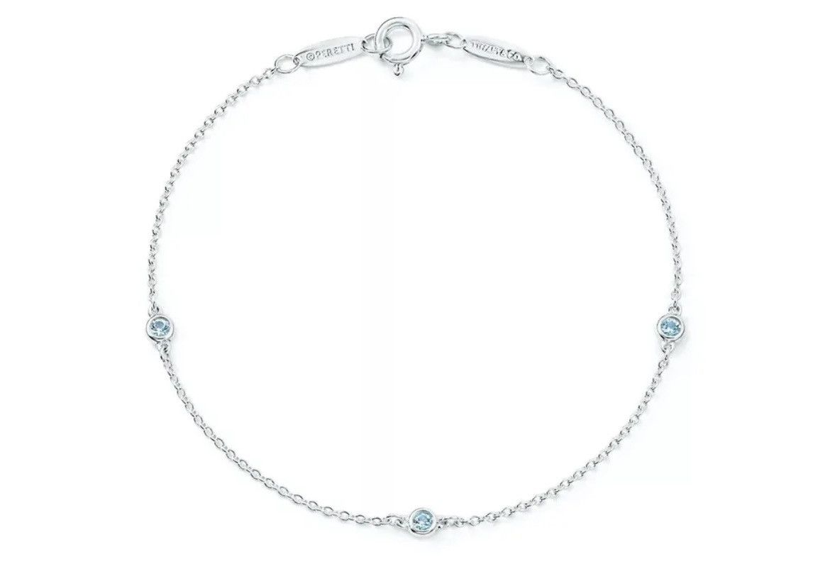 Tiffany & Co. NEW Tiffany & Co Elsa Peretti 3 Aquamarines Bracelet Silver Size ONE SIZE - 1 Thumbnail